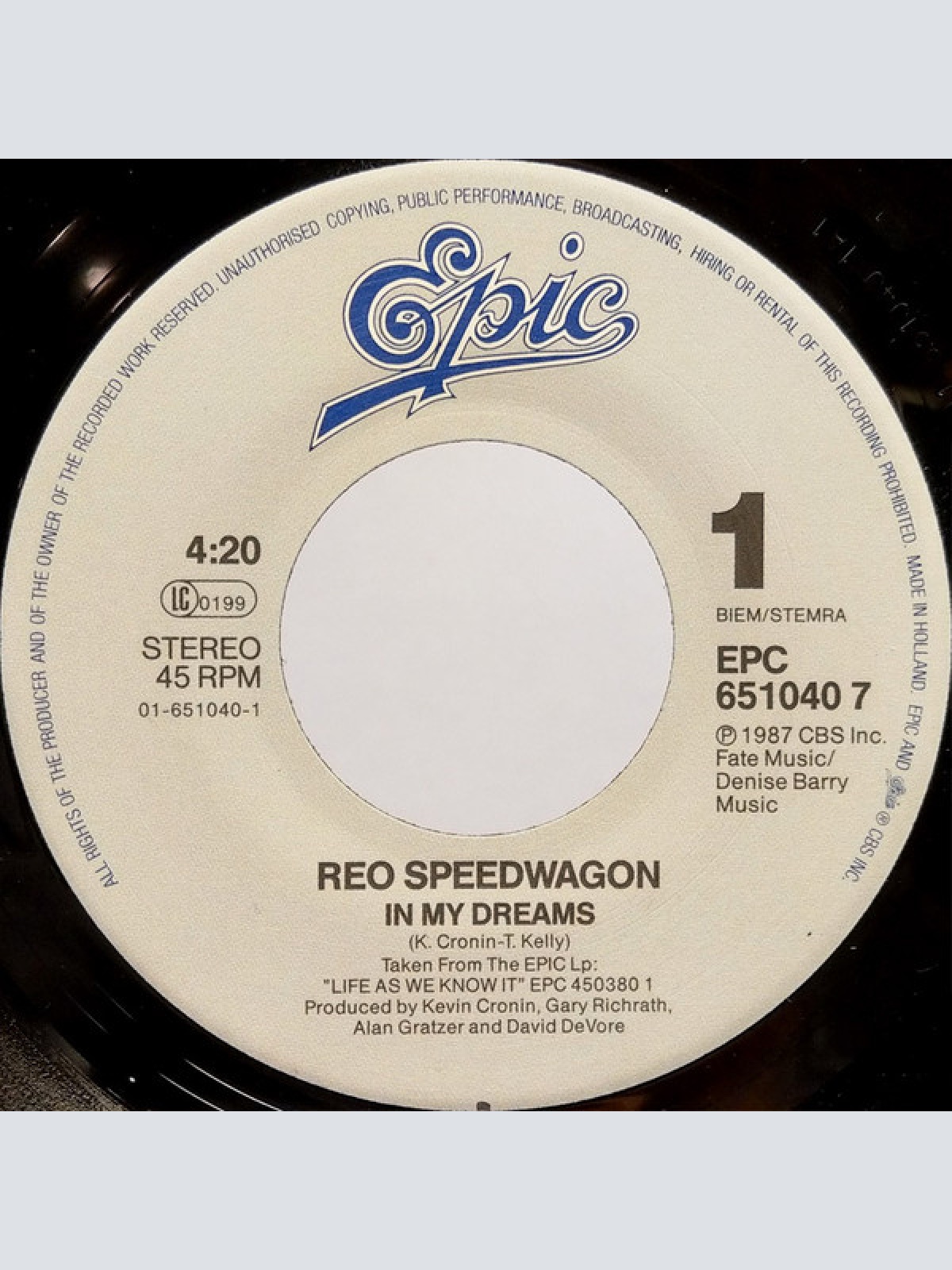 Vinyl / REO Speedwagon - In My Dreams