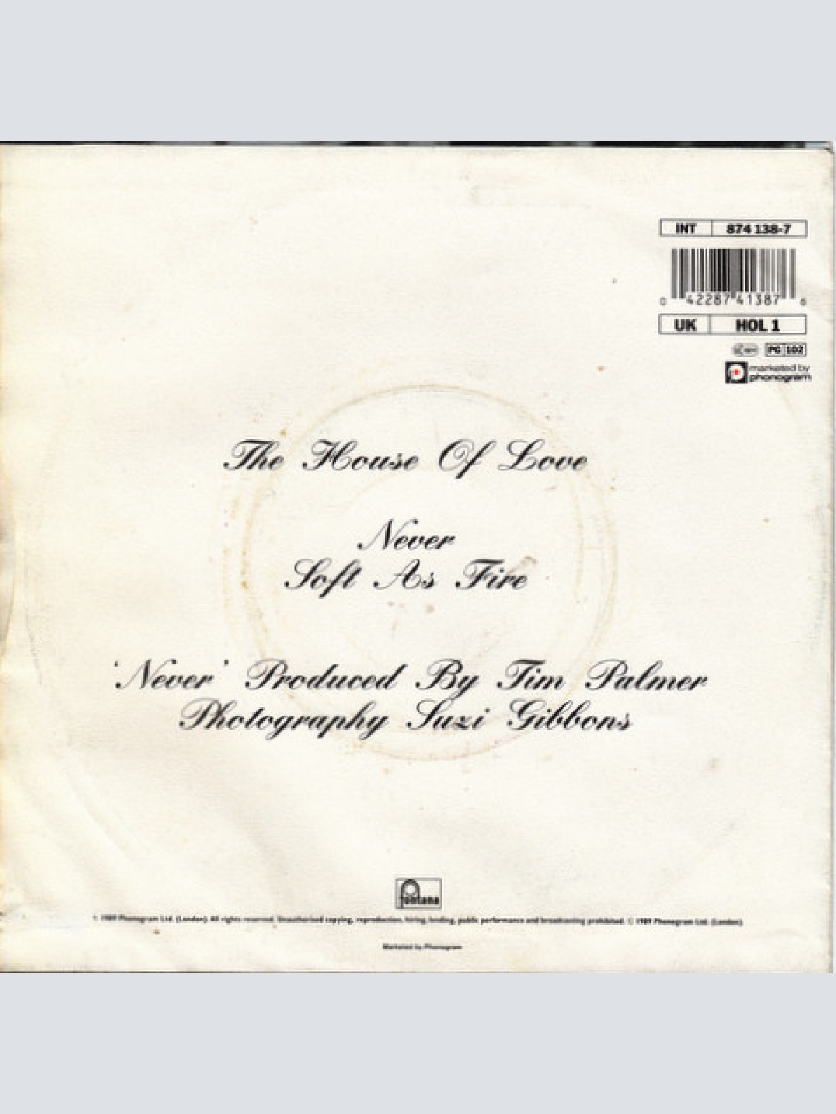 Vinyl / The House Of Love - Never