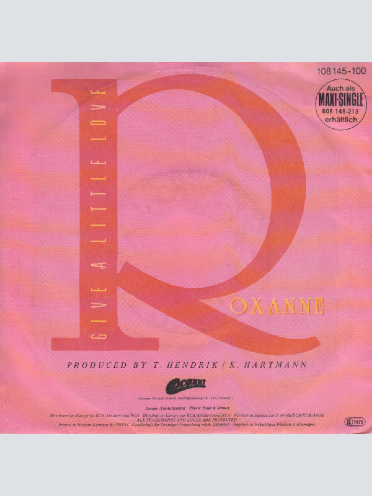 Vinyl / Roxanne (2) - Give A Little Love