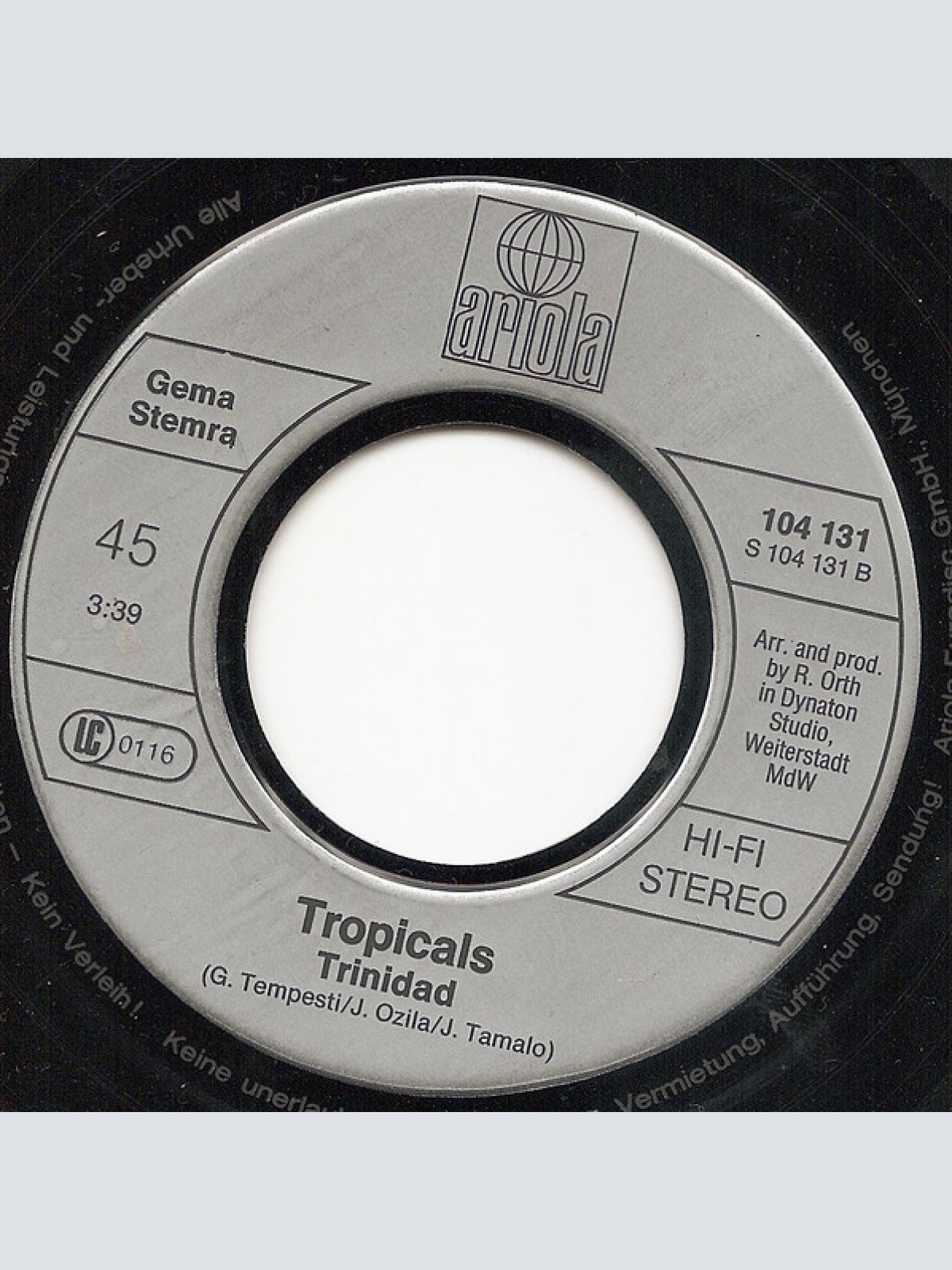 Vinyl / Tropicals - Caribic Nights / Trinidad