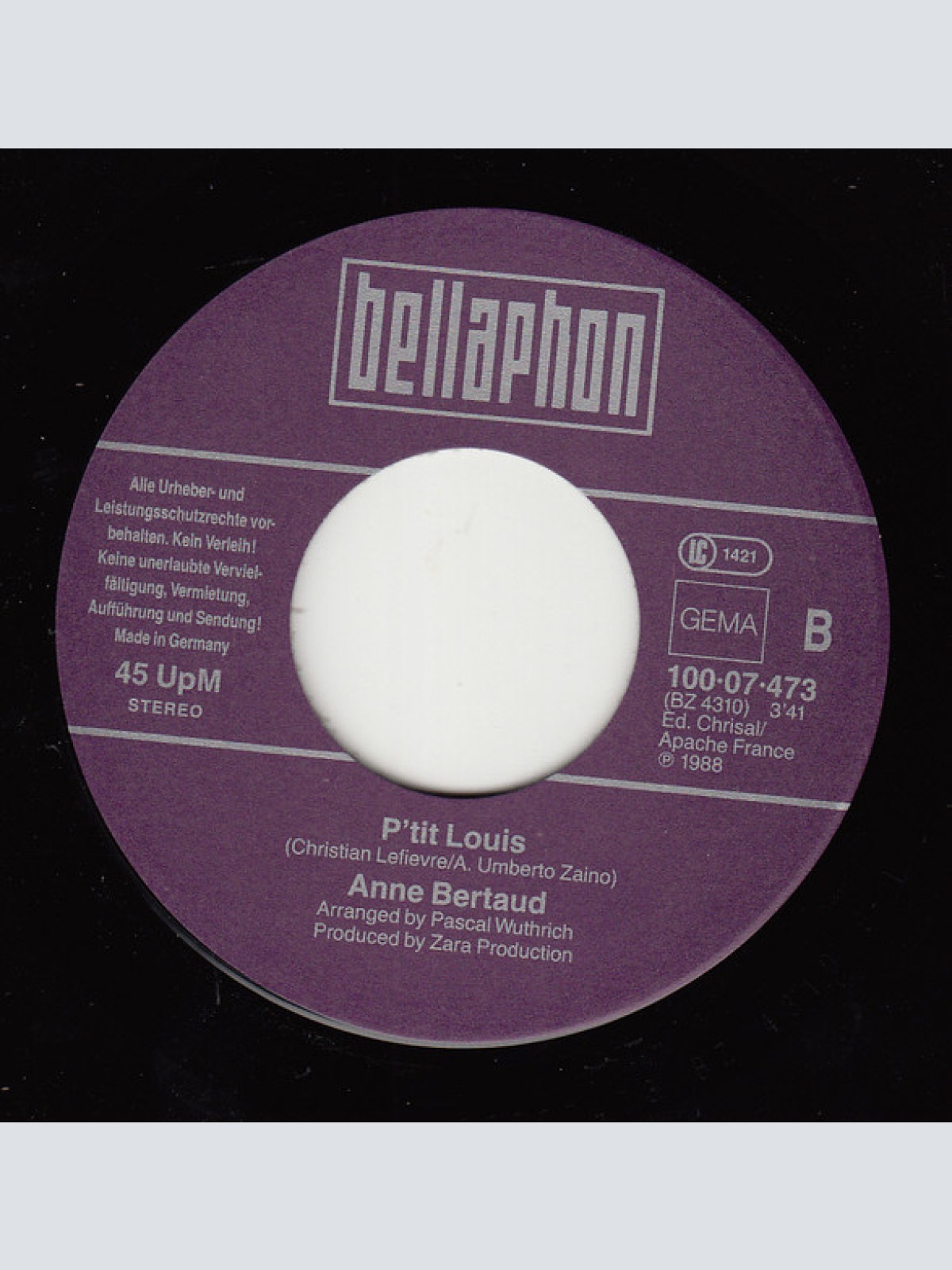 Vinyl / Anne Bertaud - Quand Je Danse