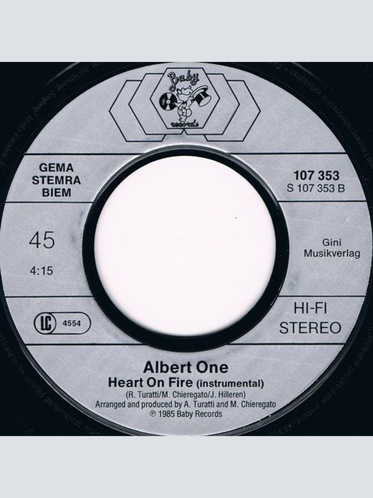 Vinyl / Albert One - Heart On Fire
