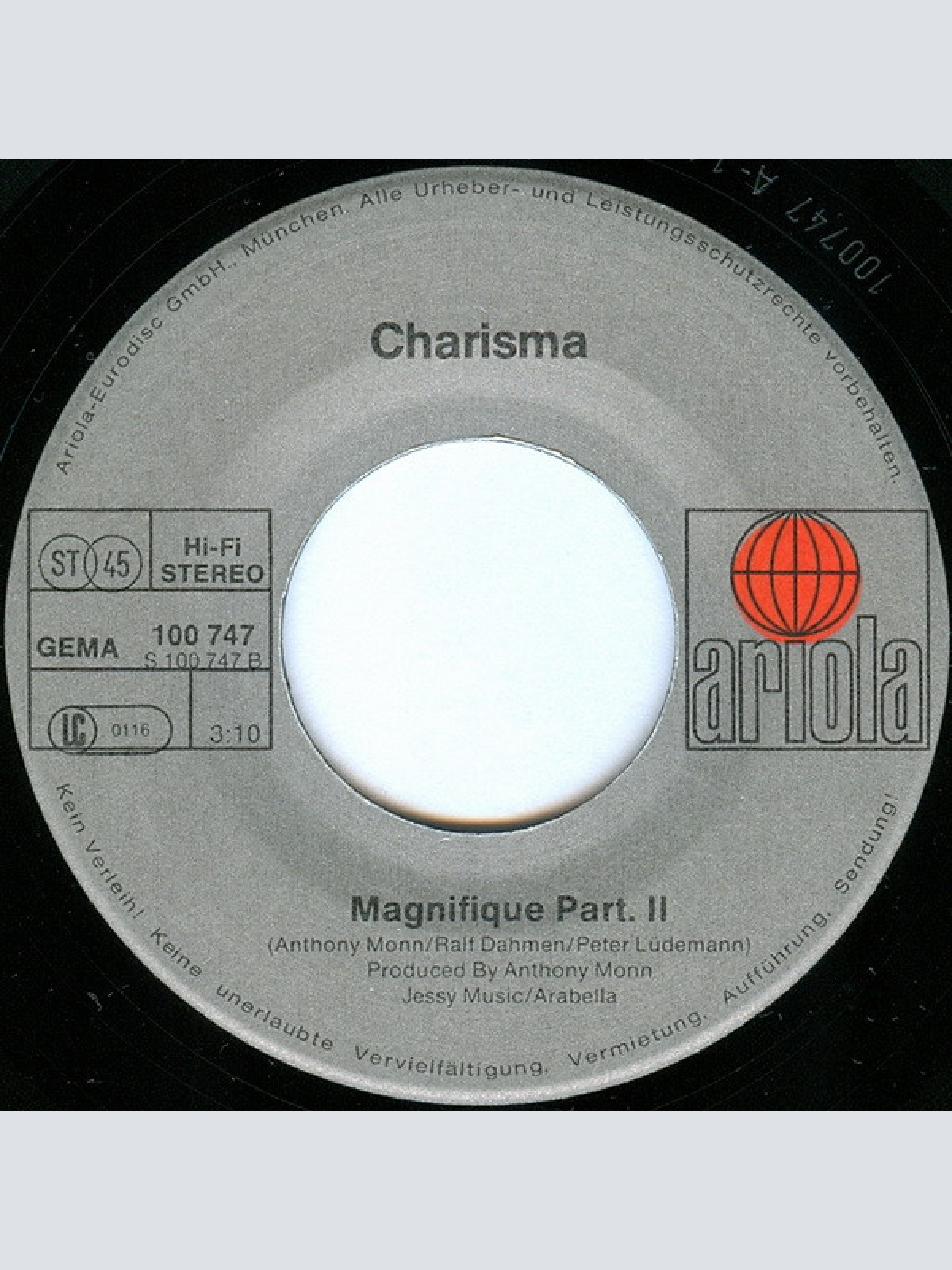Vinyl / Charisma - Magnifique (Part 1 & 2)