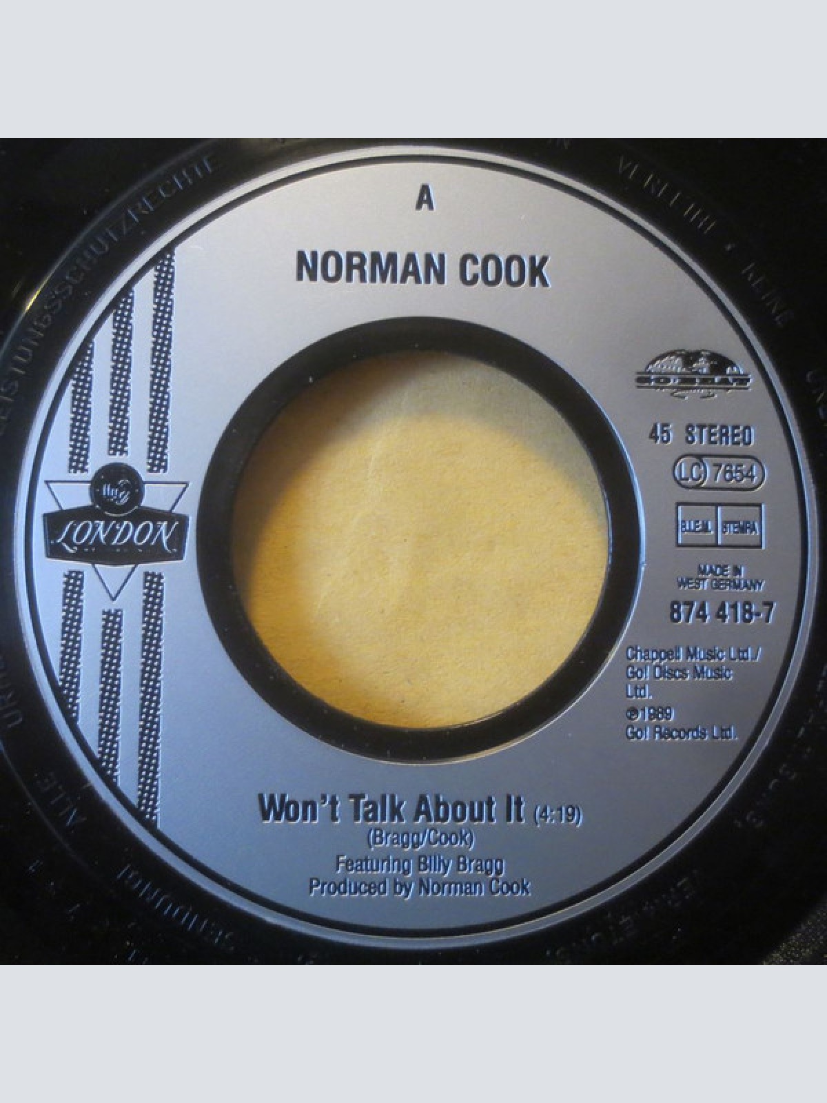 Vinyl / Norman Cook - Won't Talk About It / Blame It On The Bassline