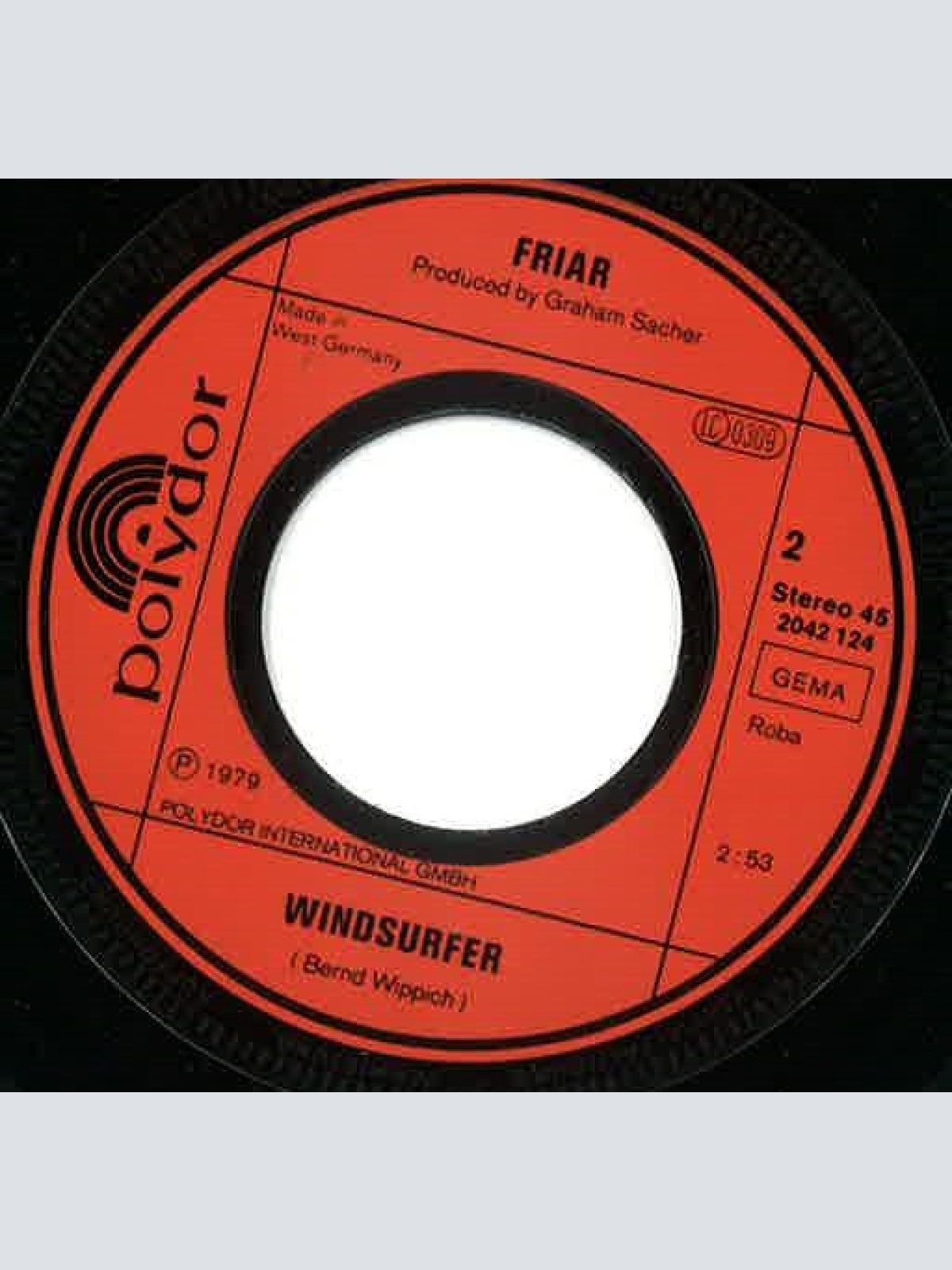 Vinyl / Friar - In The Summer Time / Windsurfer