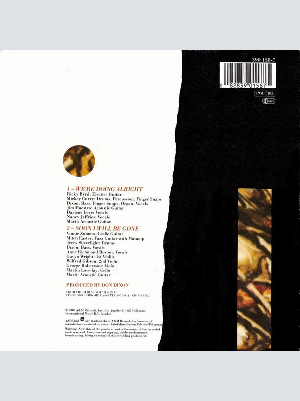 Vinyl / Marti Jones - We're Doing Alright