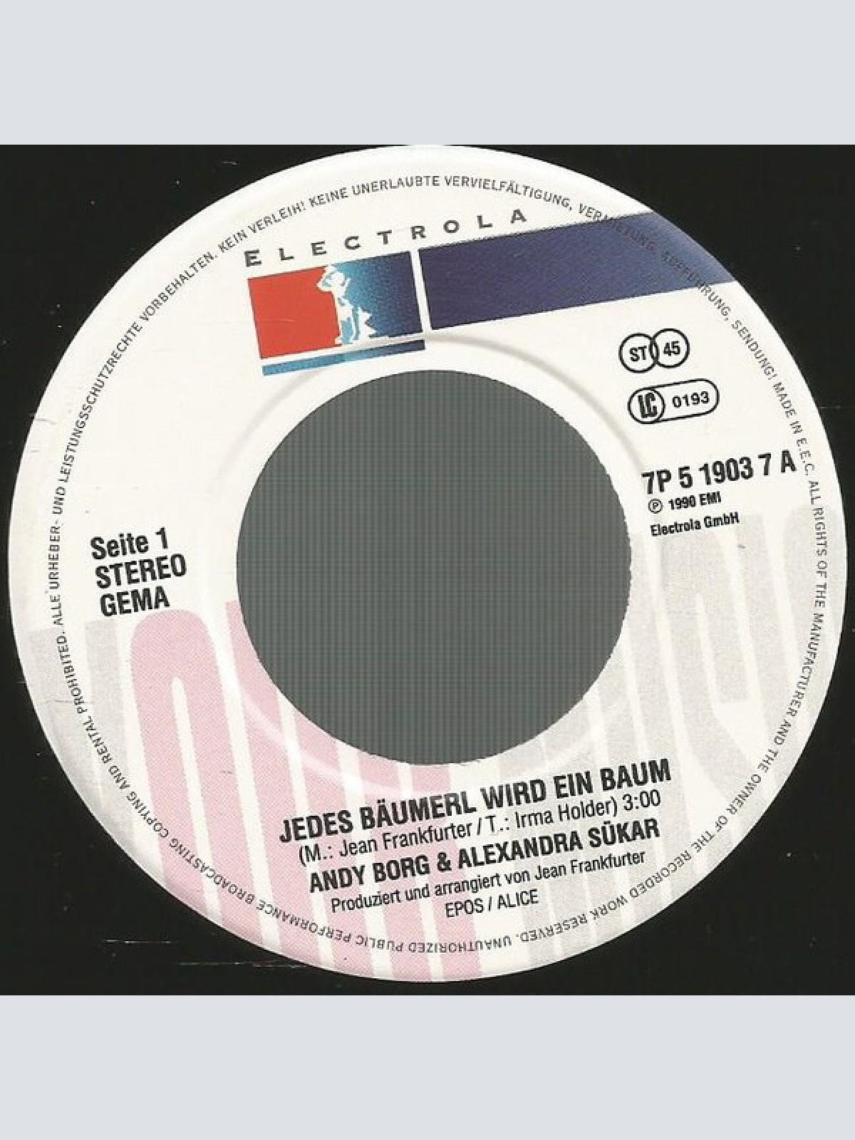 Vinyl / Andy Borg & Alexandra* - Jedes Bäumerl Wird Ein Baum