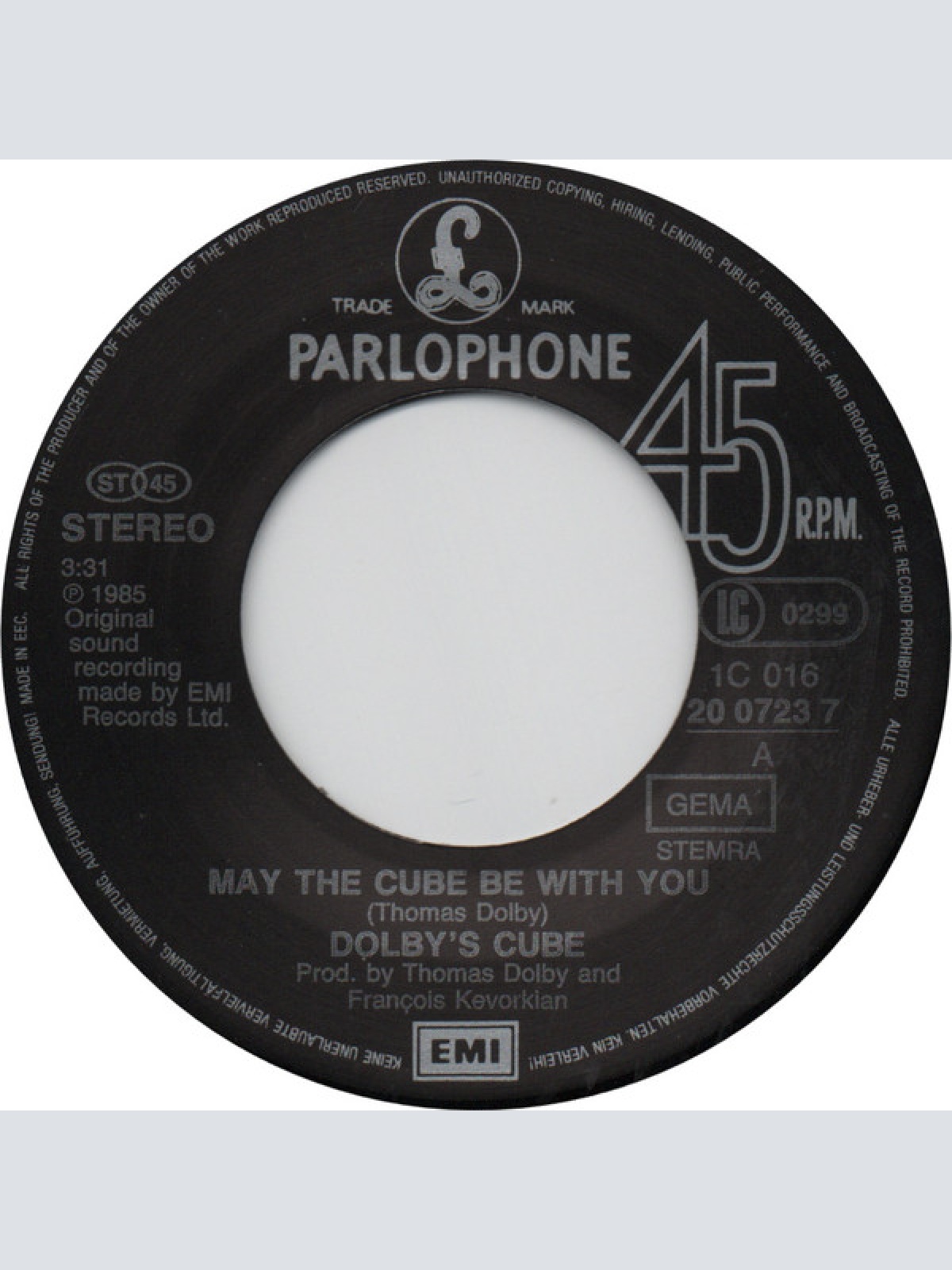 Vinyl / Dolby's Cube - May The Cube Be With You