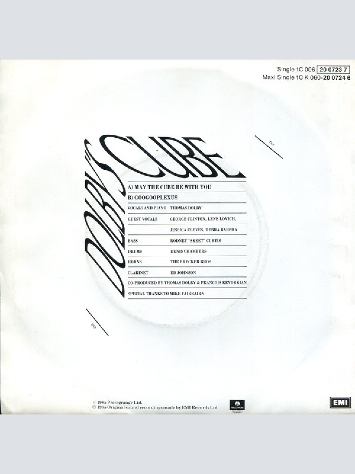 Vinyl / Dolby's Cube - May The Cube Be With You