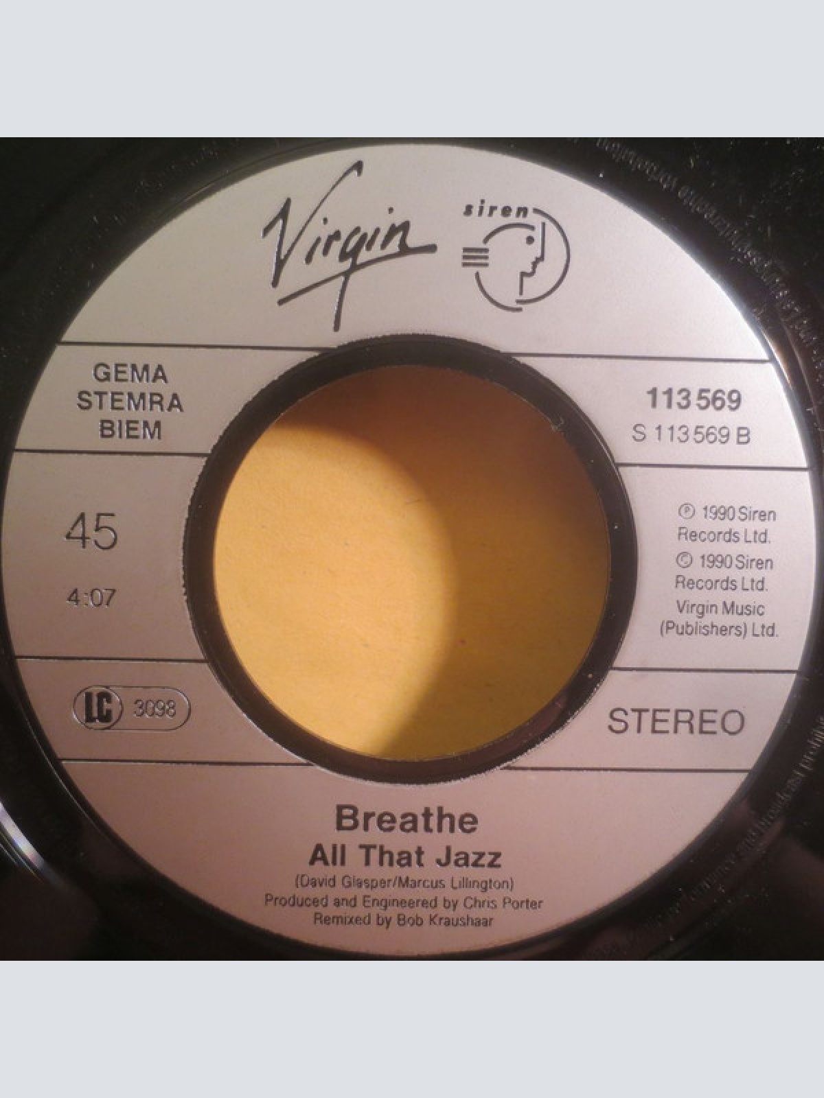 Vinyl / Breathe (3) - Say Hello