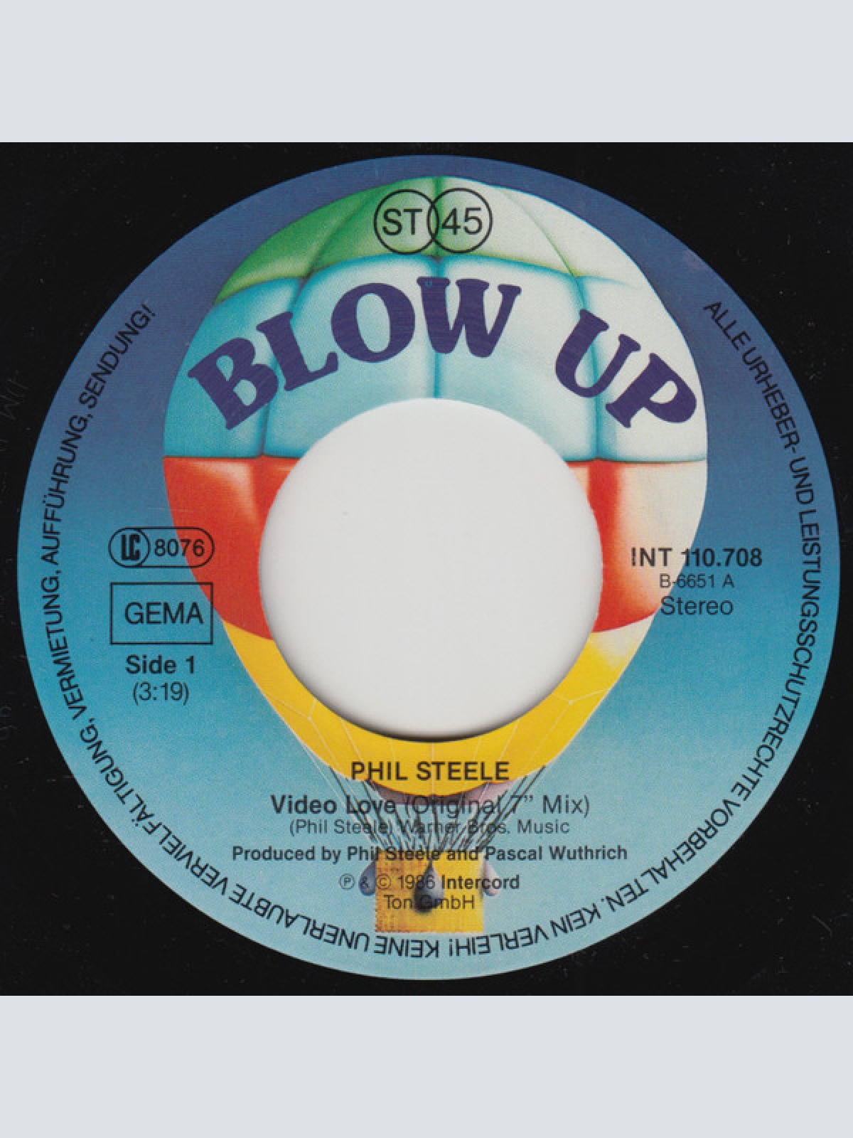 Vinyl / Phil Steele - Video Love