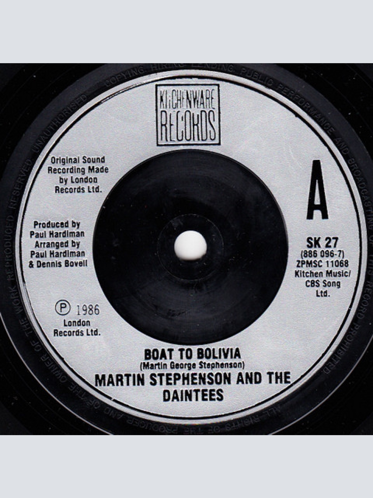 Vinyl / Martin Stephenson And The Daintees - Boat To Bolivia