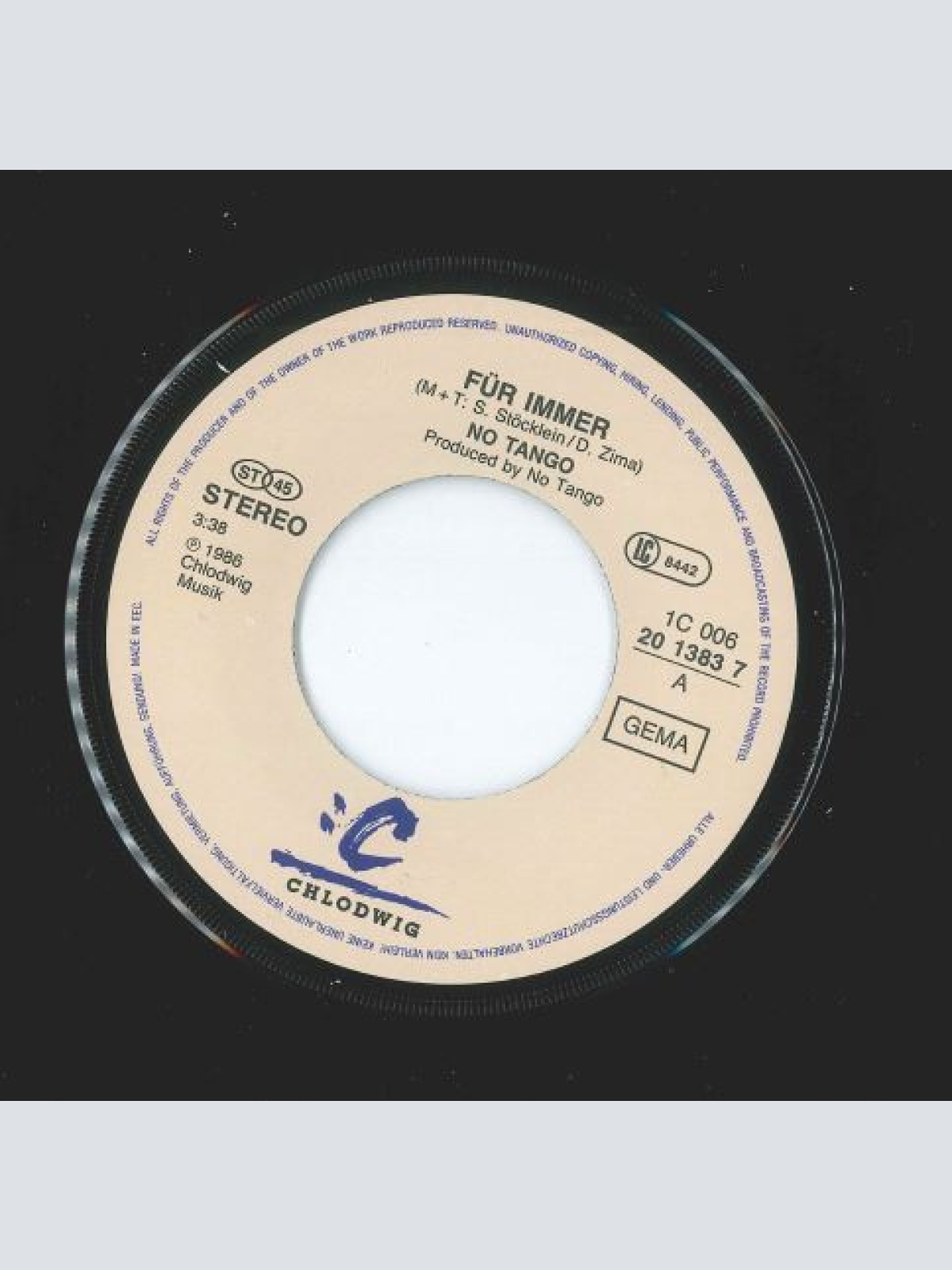 Vinyl / No Tango - Für Immer