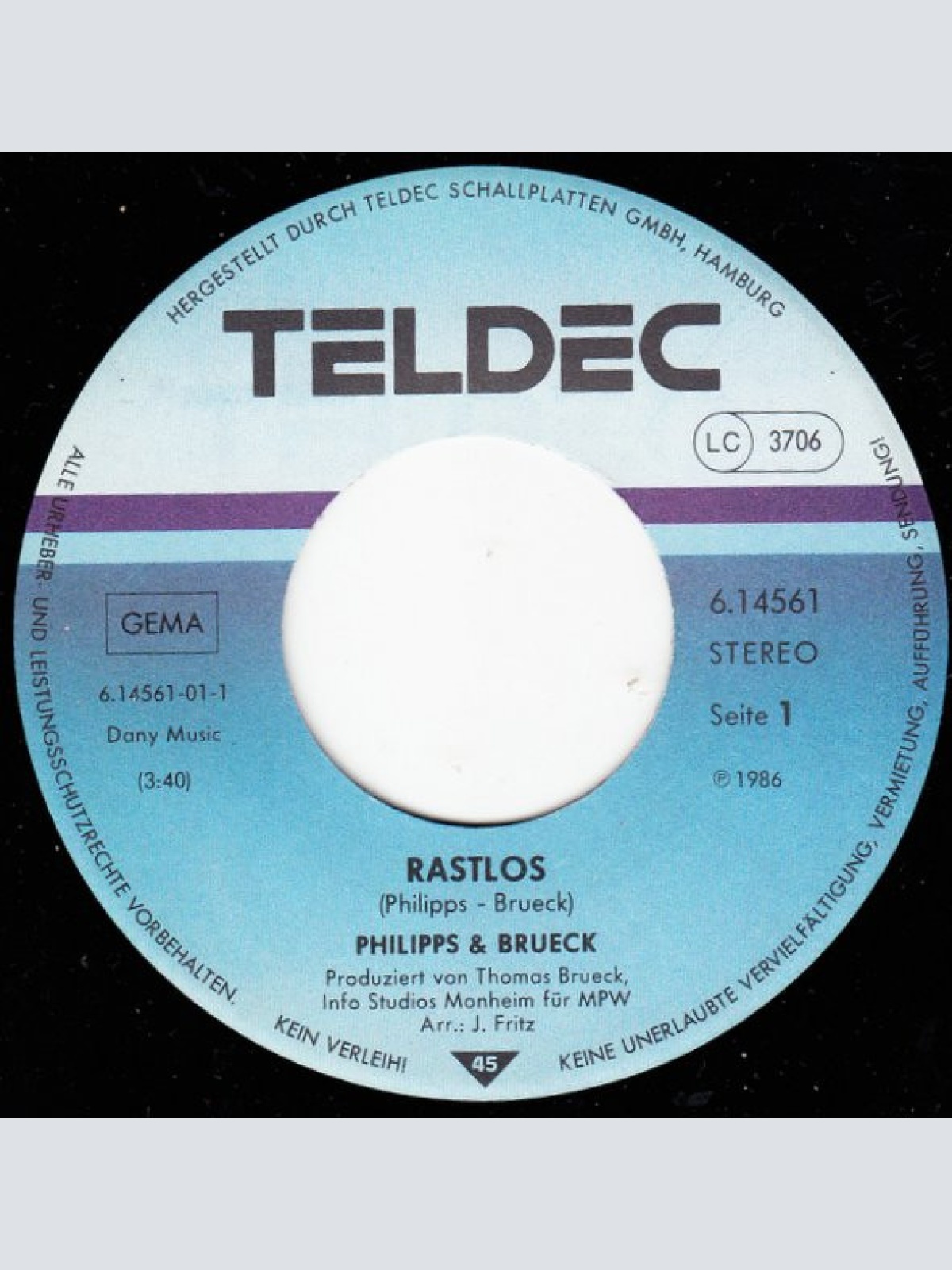 Vinyl / Philipps & Brueck - Rastlos