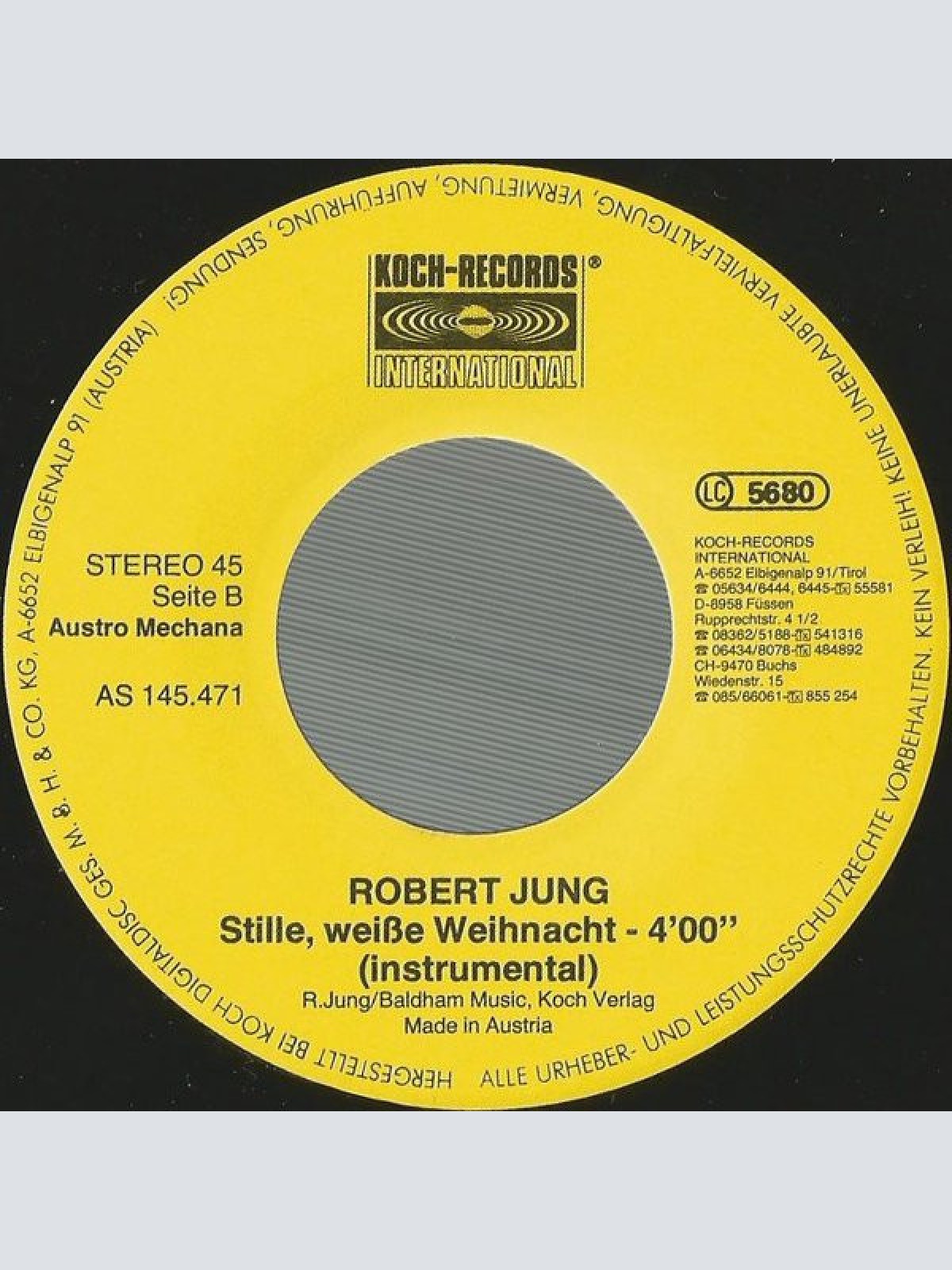 Vinyl / Robert Jung - Stille, Weisse Weihnacht