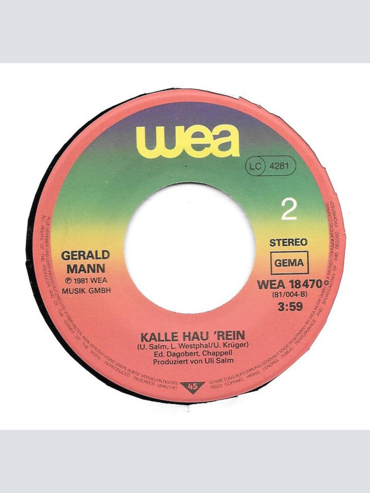 Vinyl / Gerald Mann - Baby, Das Ist Rock 'N' Roll