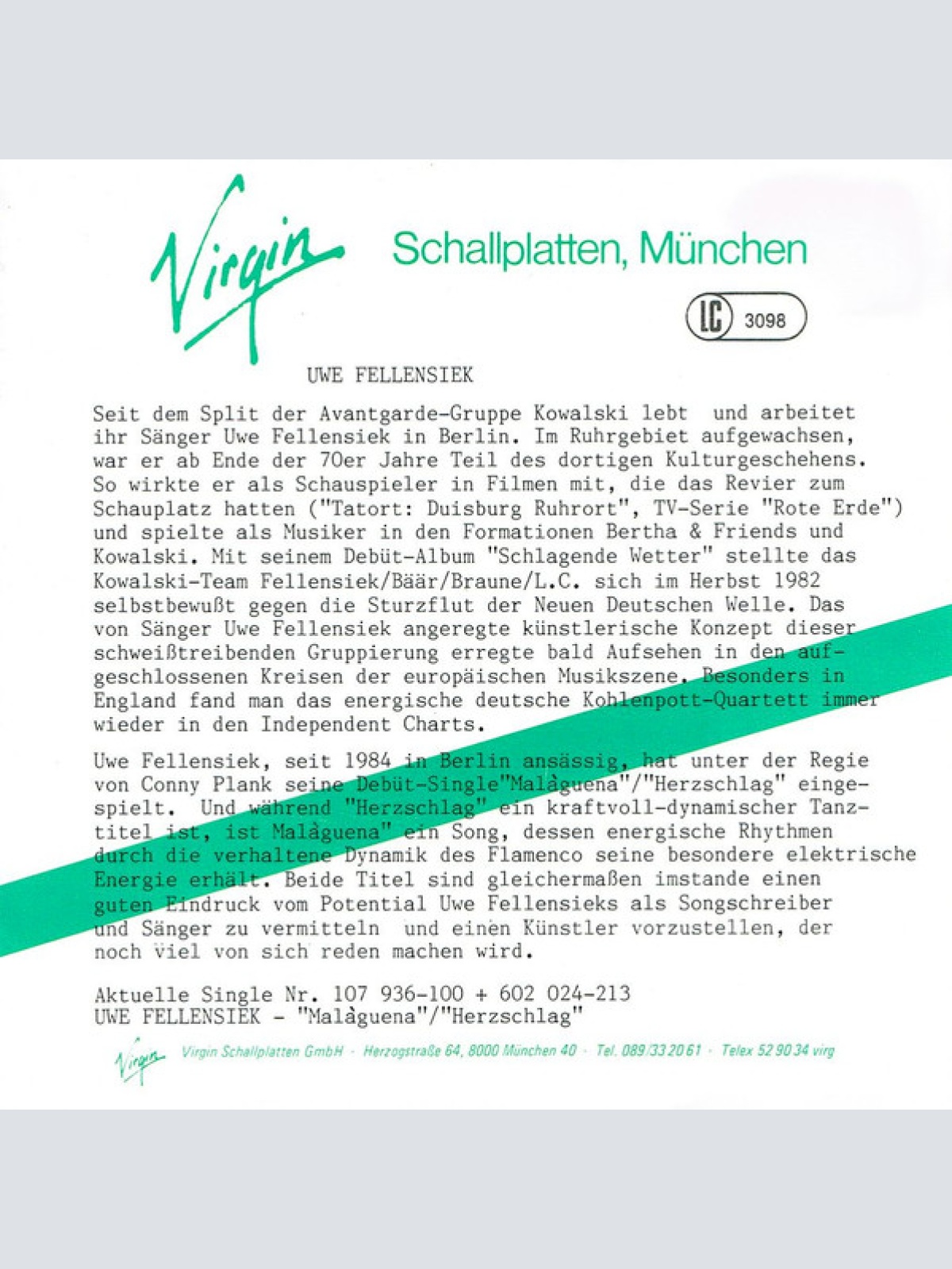 Vinyl / Uwe Fellensiek - Malaguena