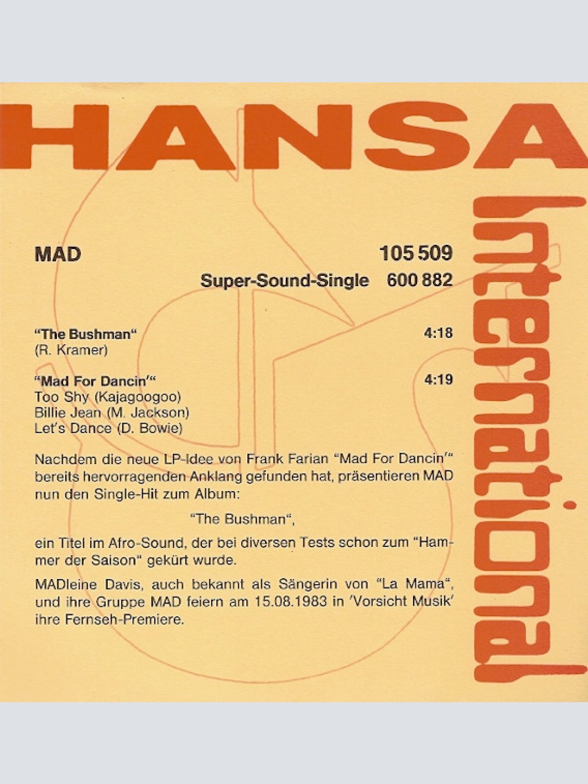 Vinyl / Mad (23) - The Bushman