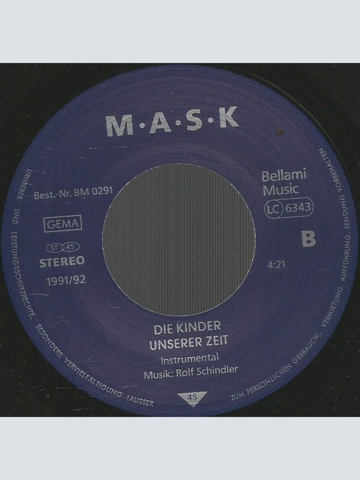 Vinyl / Gruppe M•A•S•K - Die Kinder Unserer Zeit