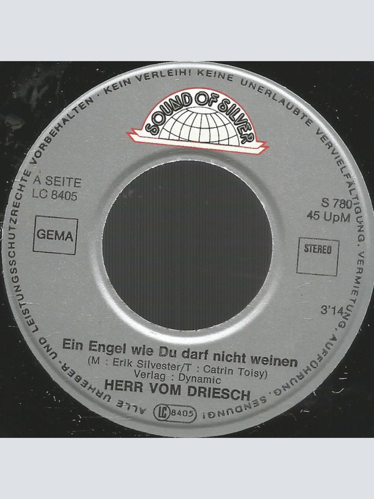 Vinyl / Herr Vom Driesch - Ein Engel Wie Du Darf Nicht Weinen