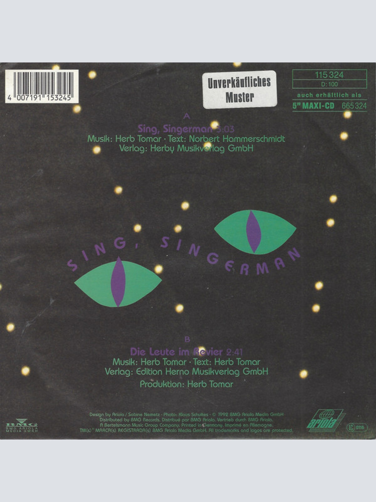 Vinyl / Topas - Sing, Singerman / Die Leute Im Revier