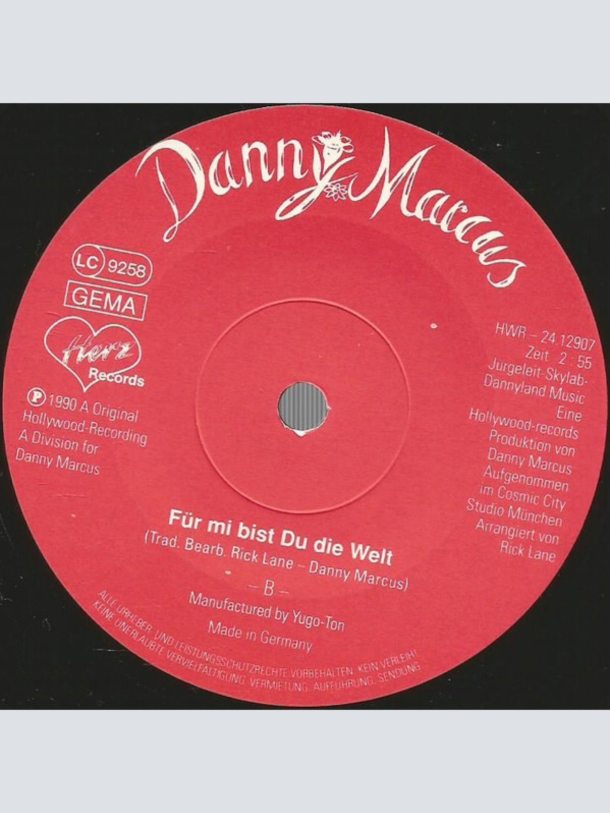 Vinyl / Danny Marcus - Drum Reißt's Olle Grenzen Nieder