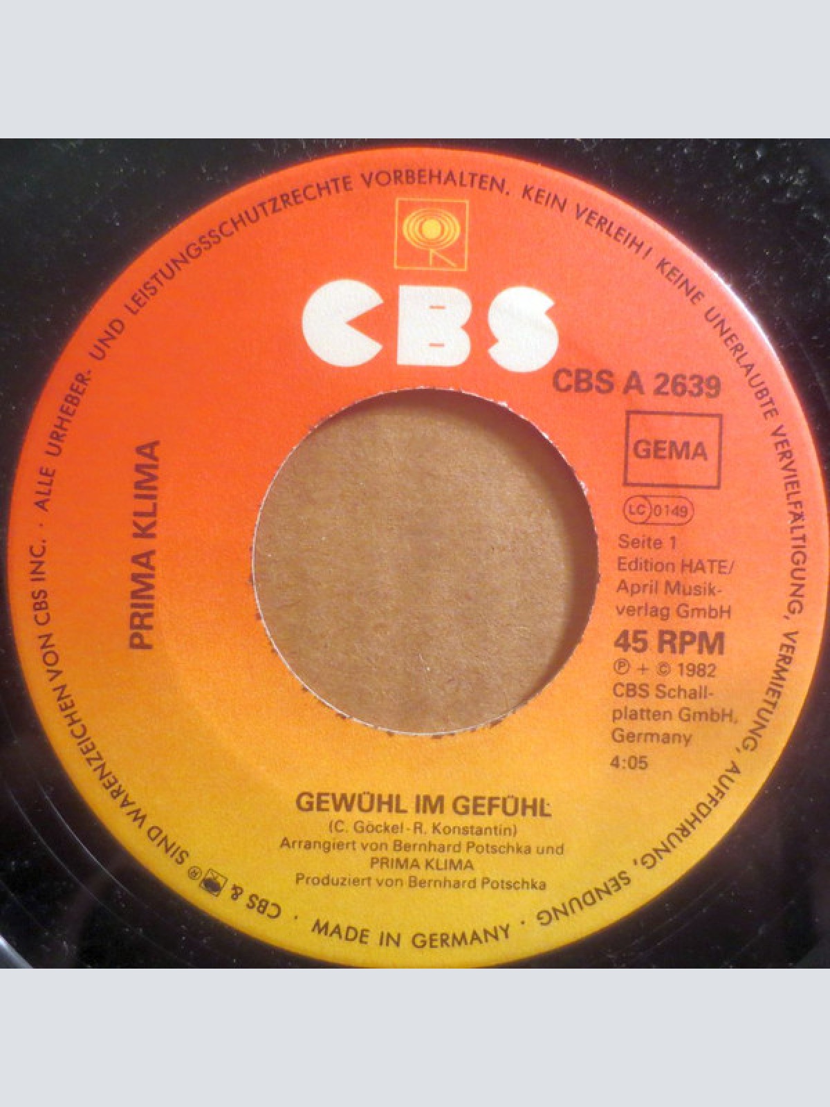 Vinyl / Prima Klima - Gewühl Im Gefühl