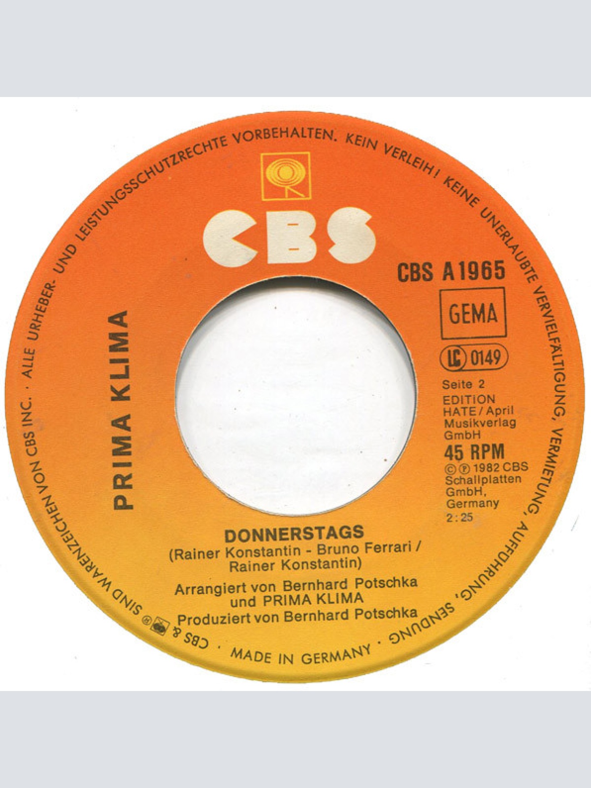 Vinyl / Prima Klima - Tango