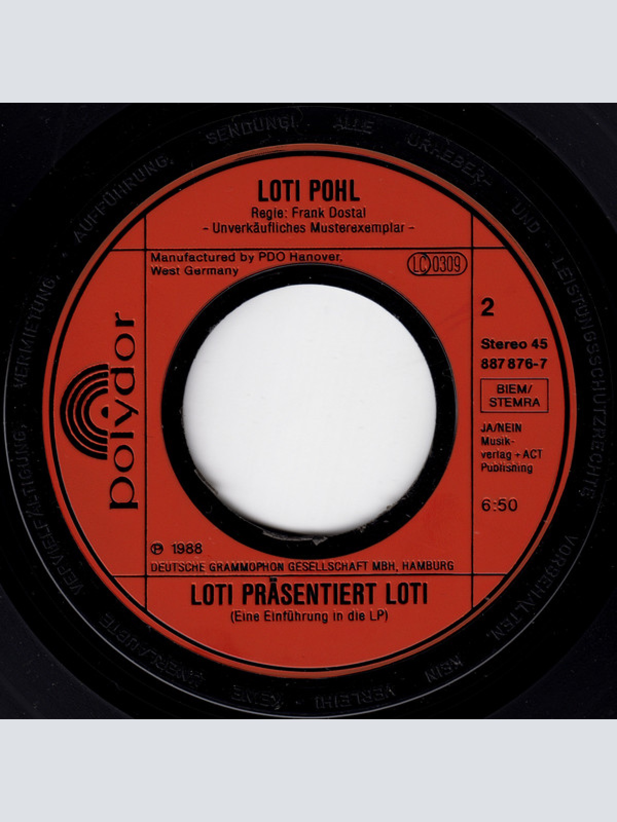 Vinyl / Loti Pohl - Alles Oder Nix!