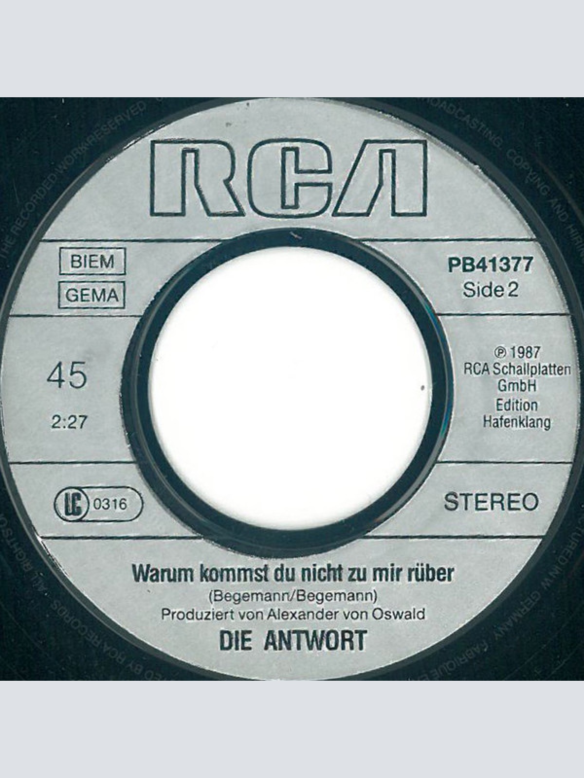 Vinyl / Die Antwort (2) - Unten Am Hafen