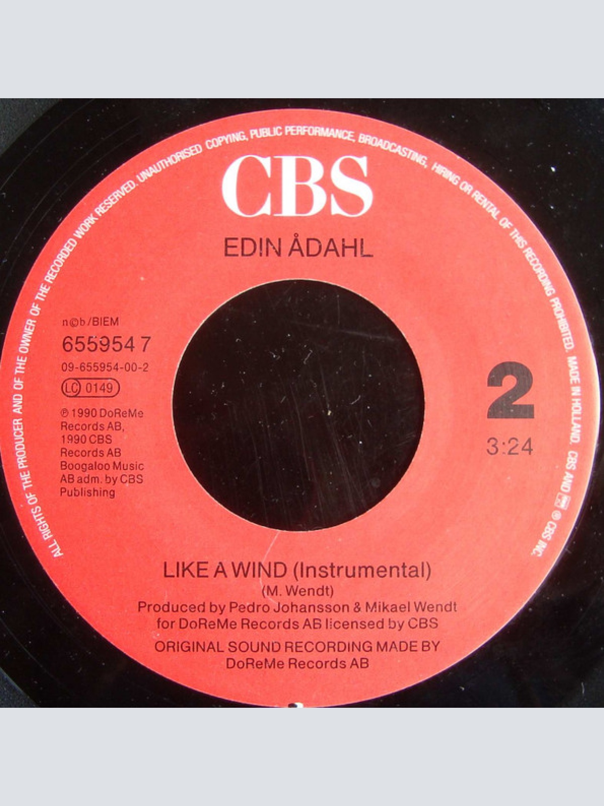 Vinyl / Edin • Ådahl* - Like A Wind