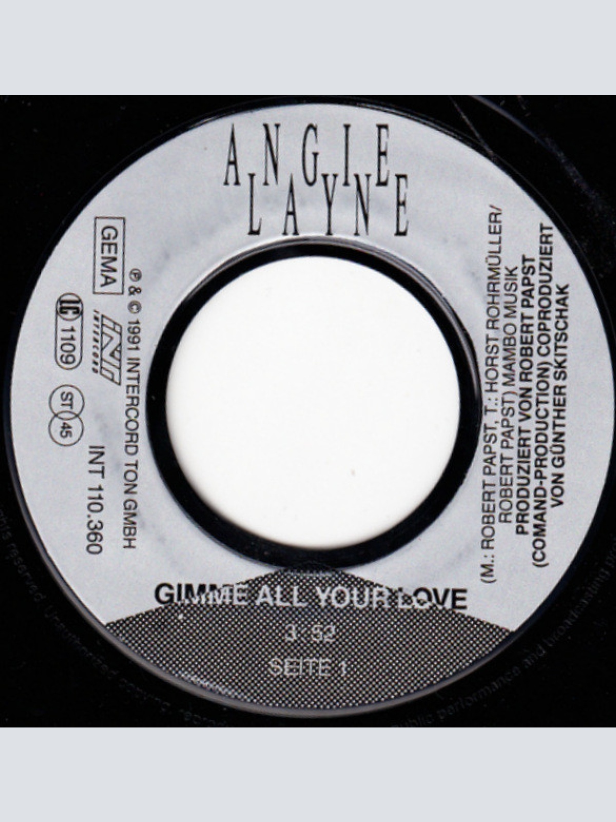Vinyl / Angie Layne - Gimme All Your Love
