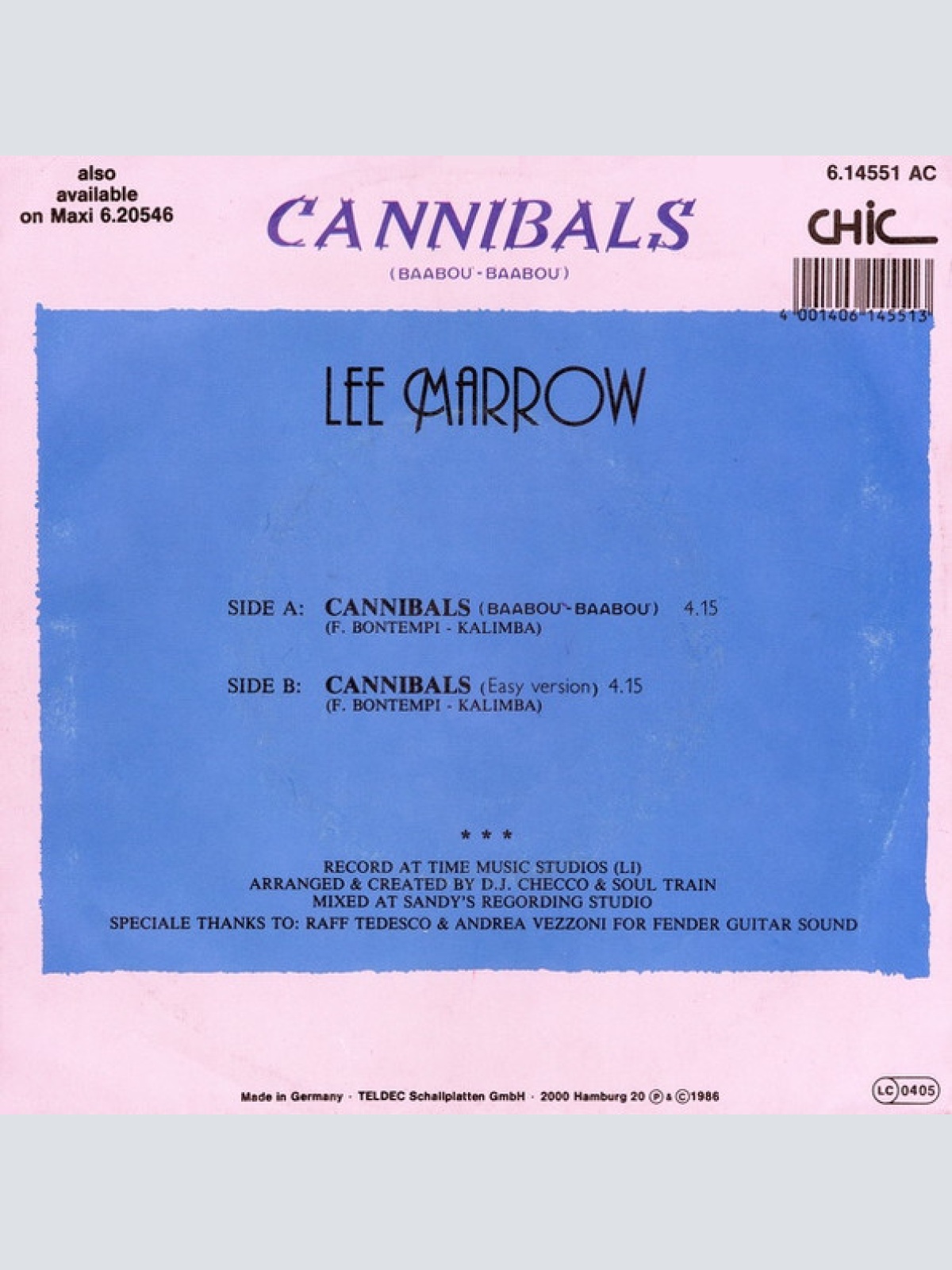 Vinyl / Lee Marrow - Cannibals (Baa-Boù - Baa Boù)