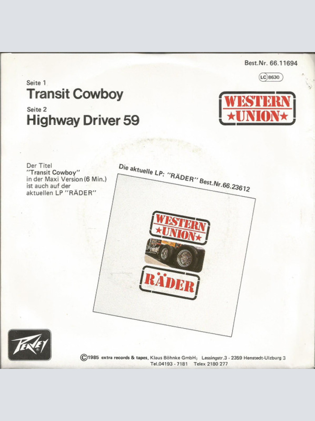Vinyl / Western Union (3) - Transit Cowboy