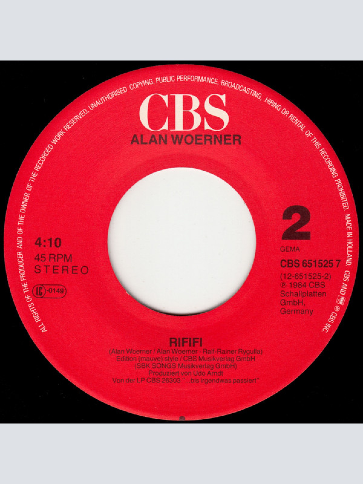 Vinyl / Alan Woerner - Wenn Dann Für Immer