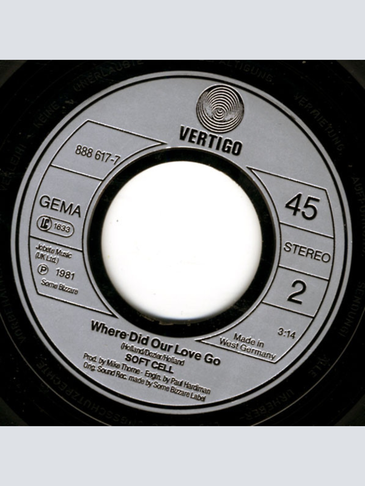 Vinyl / Soft Cell - Tainted Love