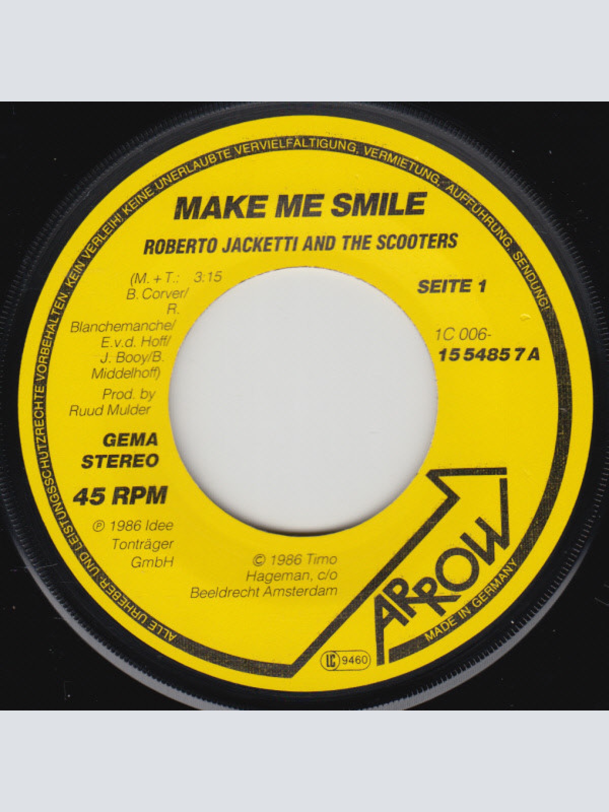 Vinyl / Roberto Jacketti And The Scooters* - Make Me Smile