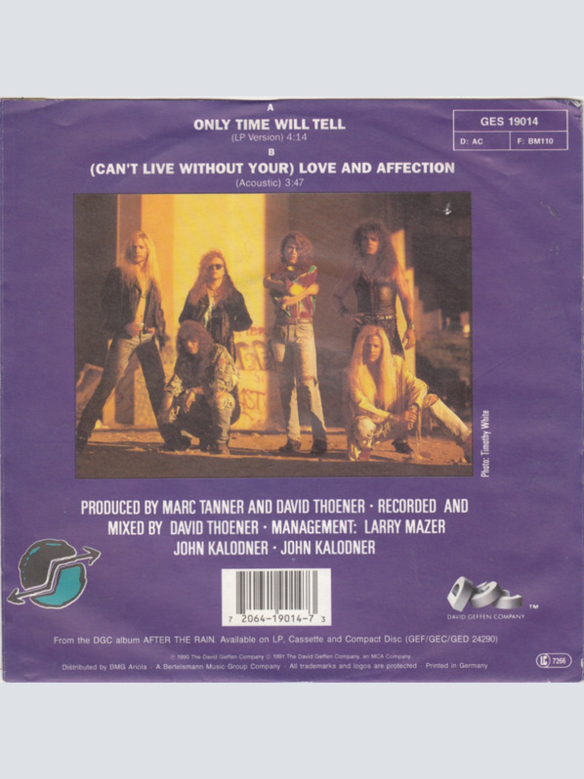 Vinyl / Nelson (4) - Only Time Will Tell