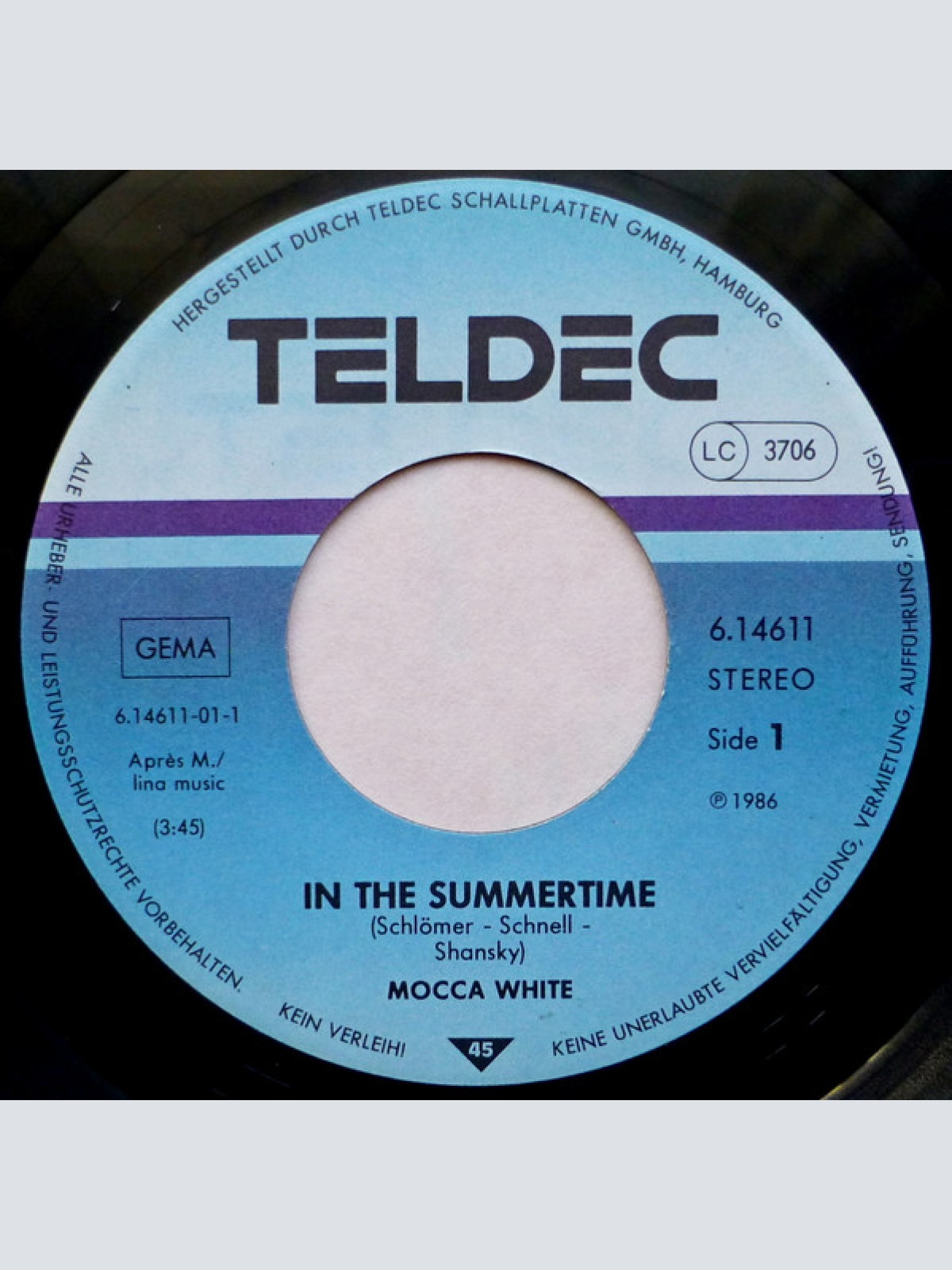 Vinyl / Mocca White - In The Summertime