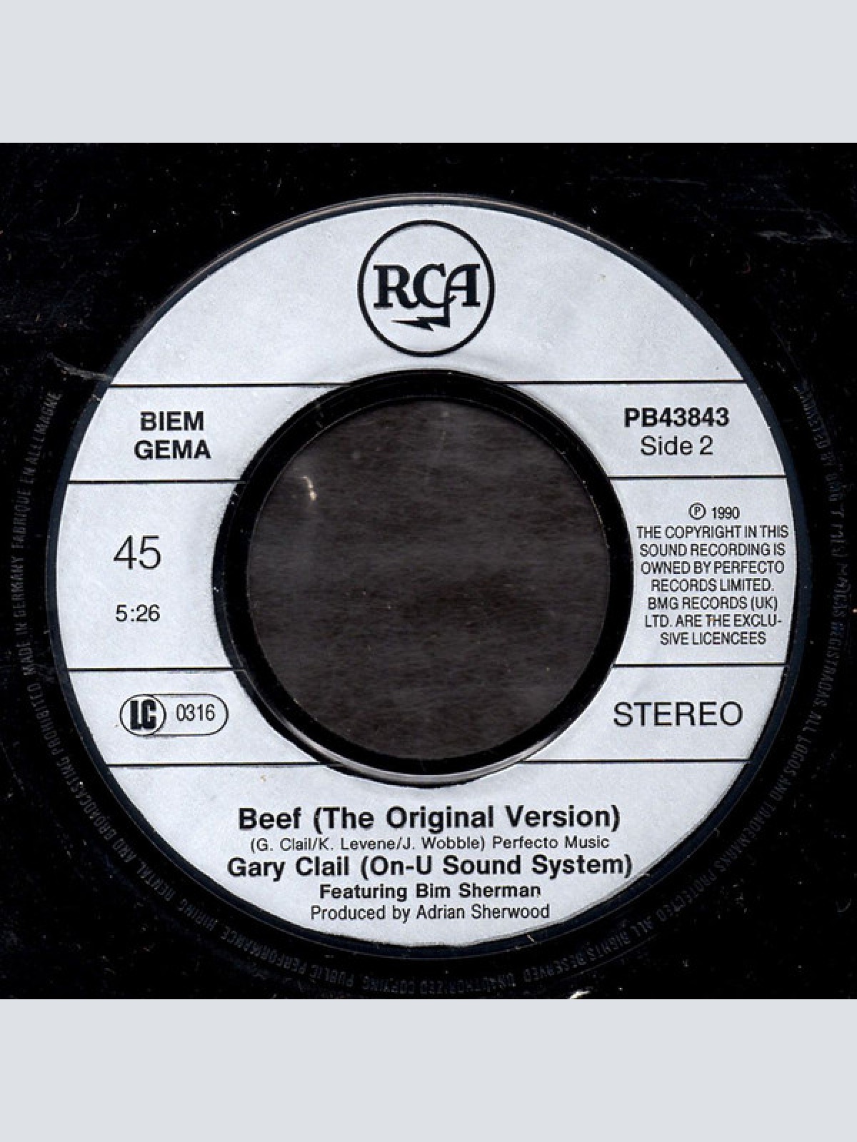 Vinyl / Gary Clail On-U Sound System* Featuring Bim Sherman - Beef