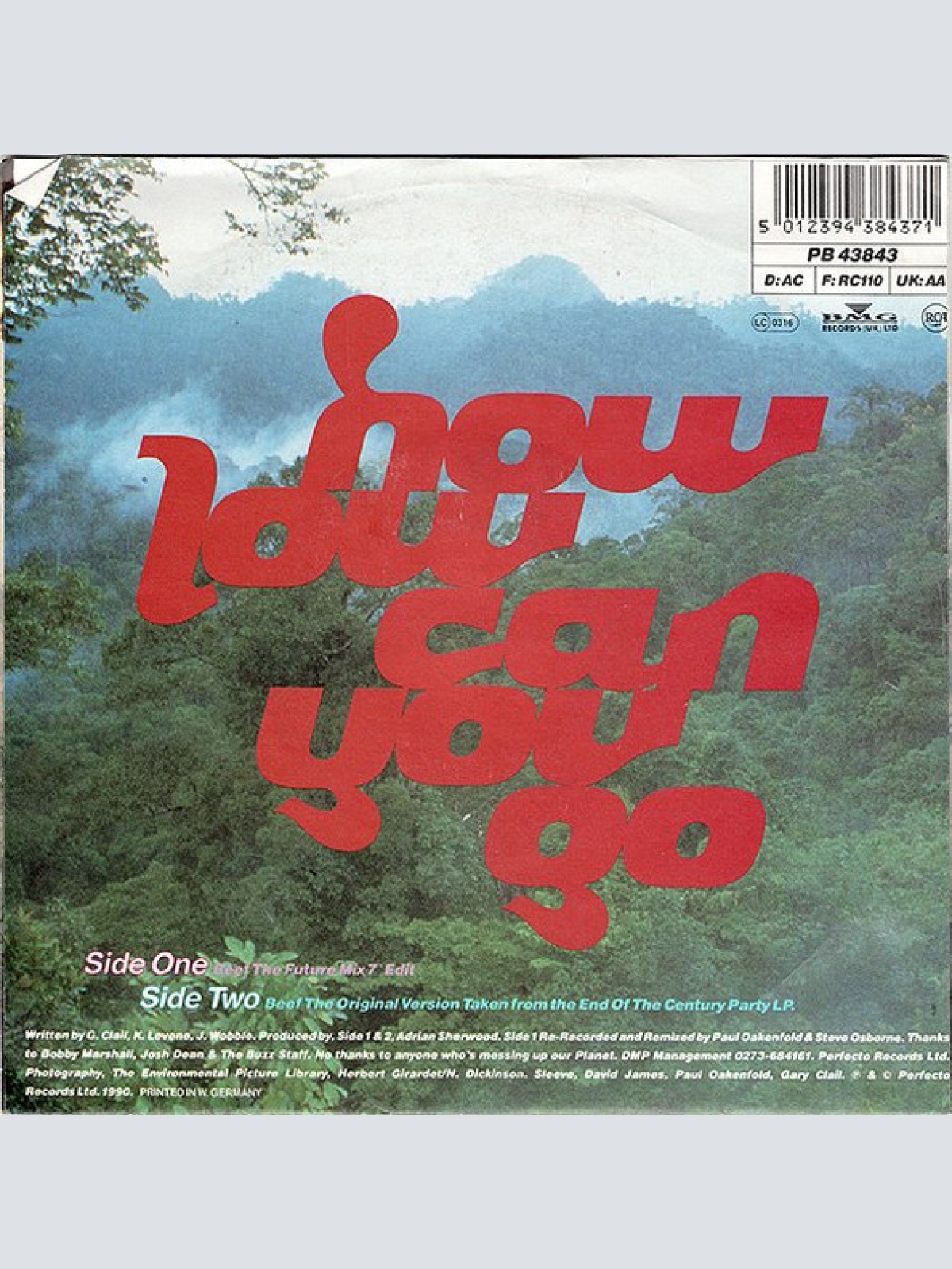 Vinyl / Gary Clail On-U Sound System* Featuring Bim Sherman - Beef