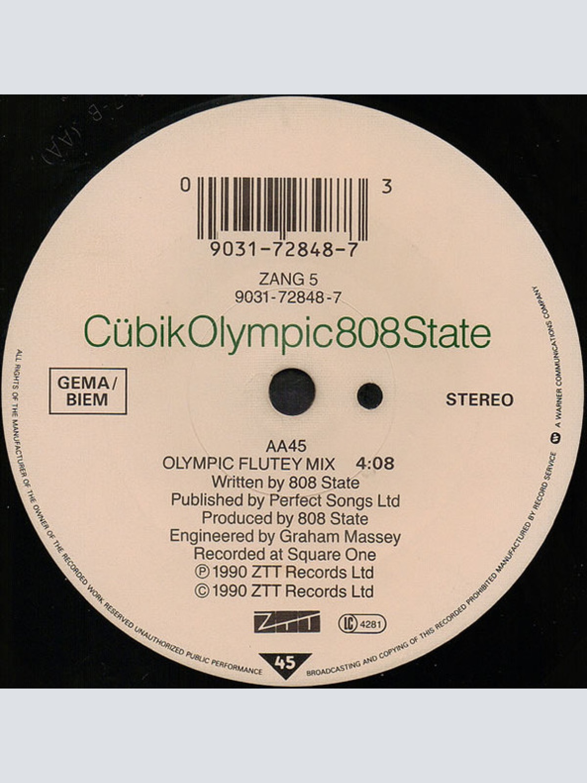 Vinyl / 808 State - Cübik / Olympic