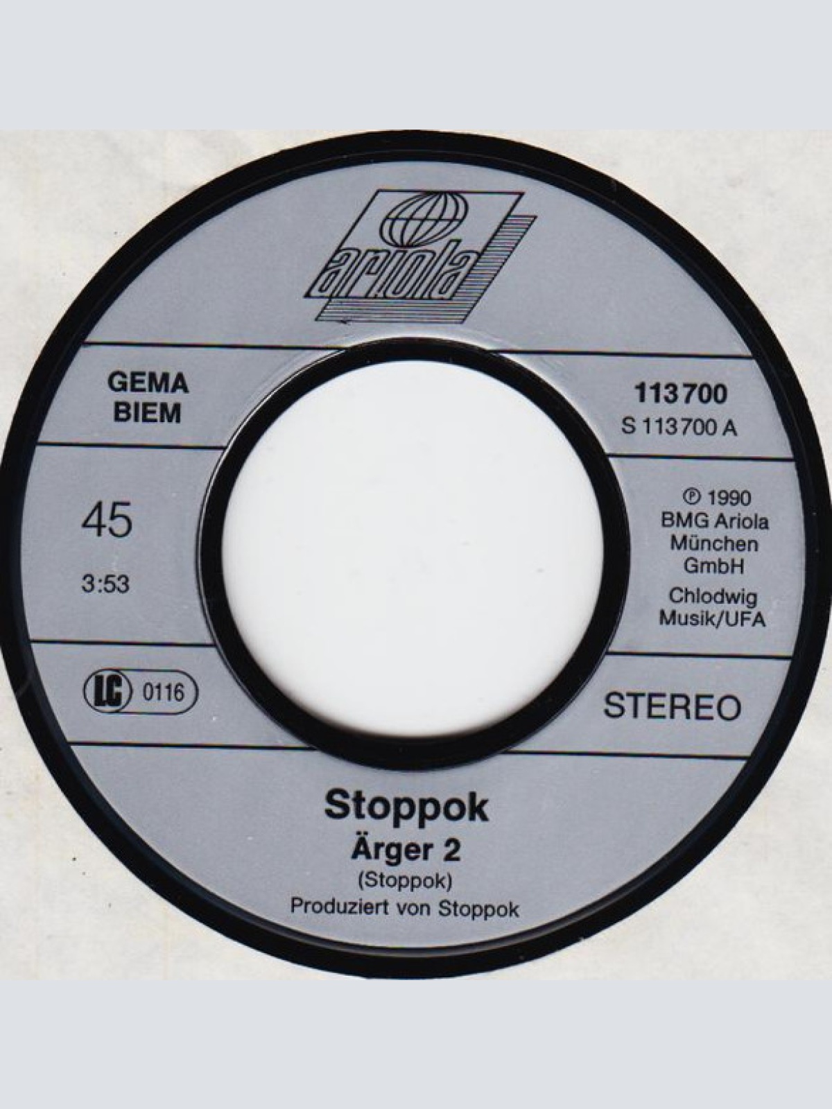 Vinyl / Stoppok - Ärger Teil Zwo