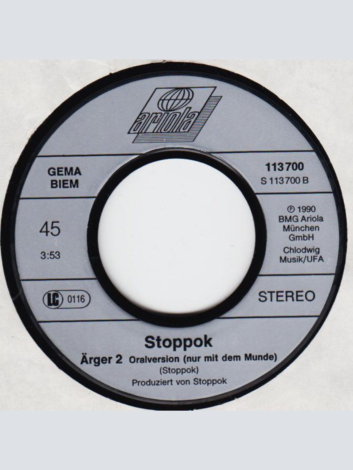 Vinyl / Stoppok - Ärger Teil Zwo