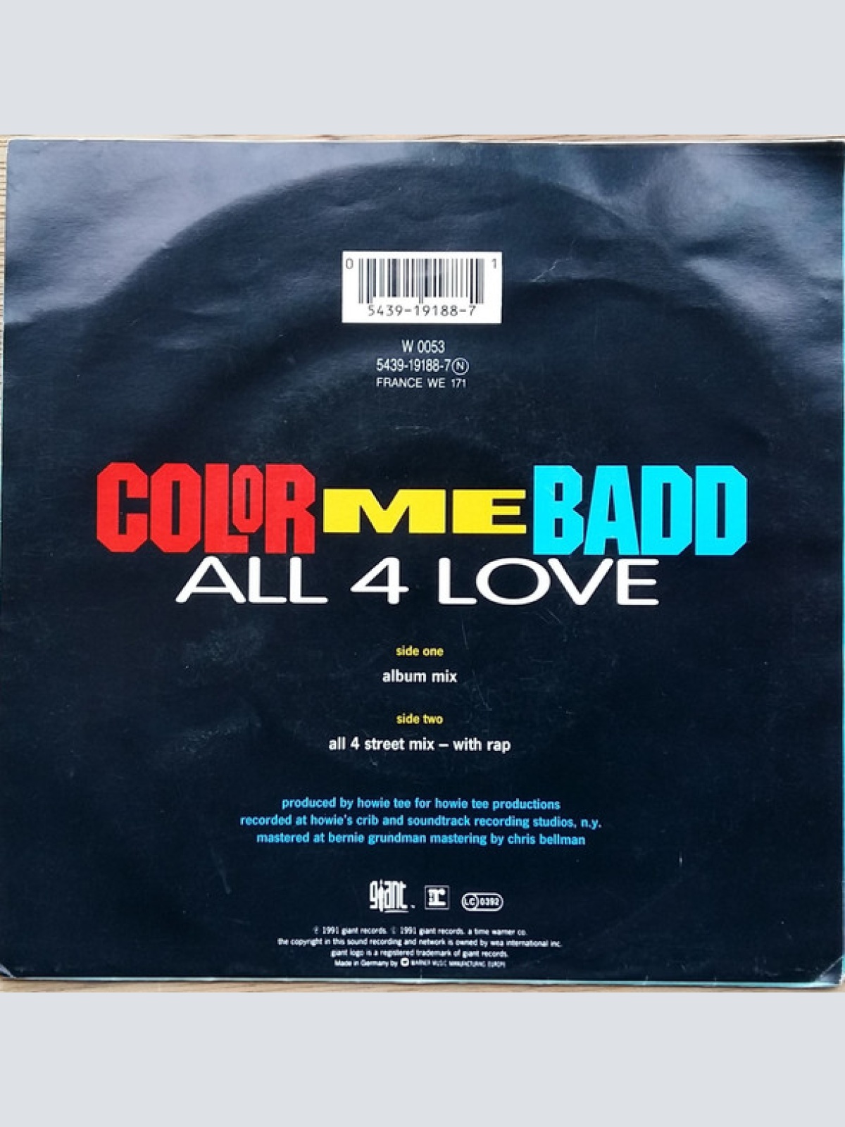 Vinyl / Color Me Badd - All 4 Love