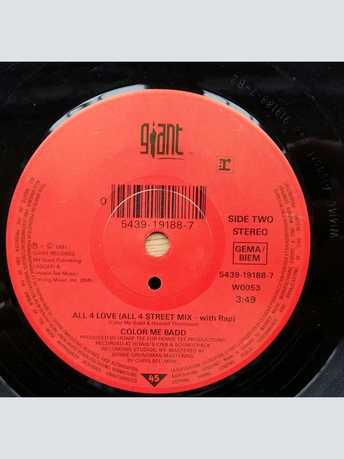 Vinyl / Color Me Badd - All 4 Love