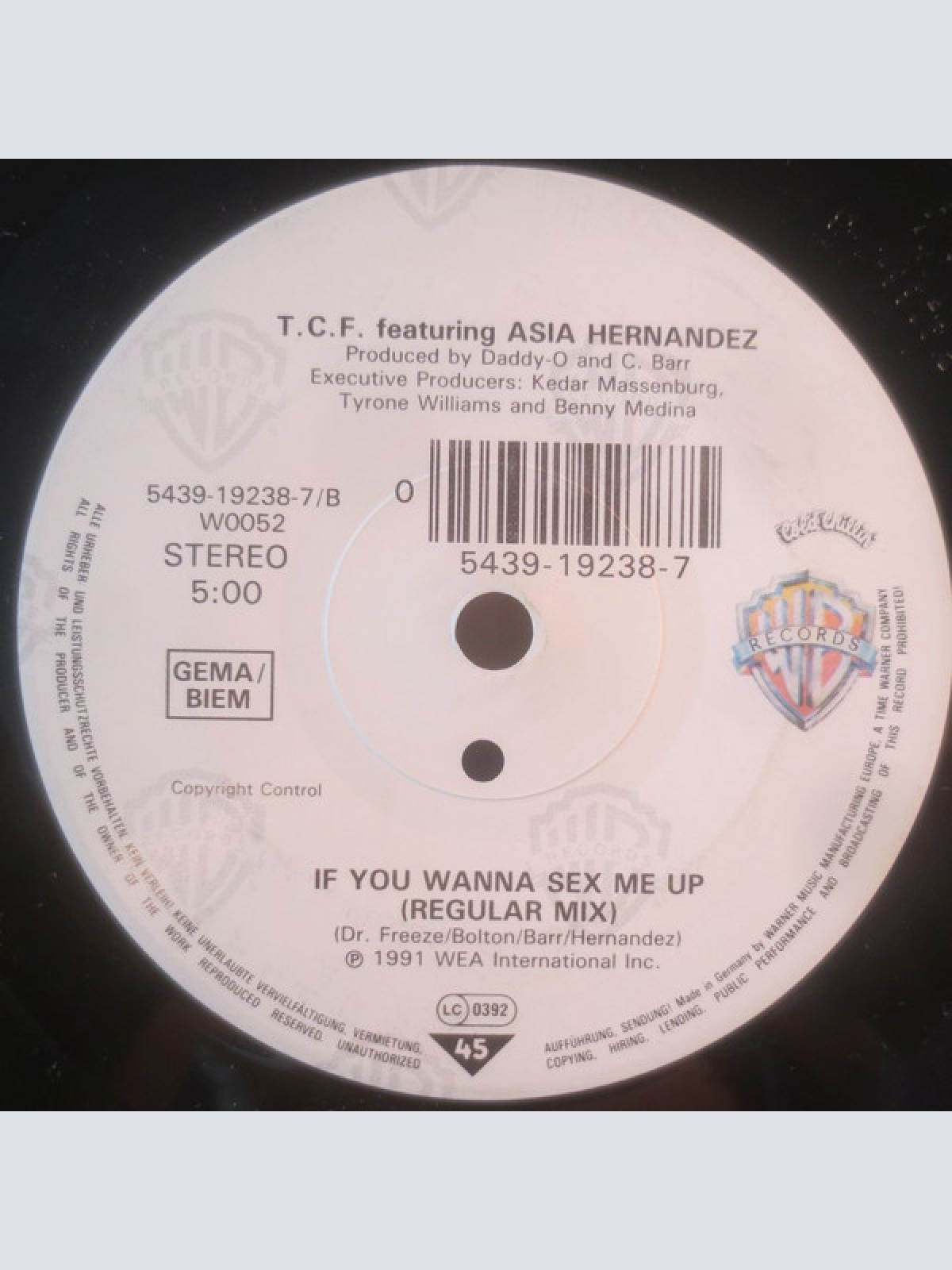 Vinyl / T.C.F.* Feat. Asia Fernandez* - If You Wanna Sex Me Up