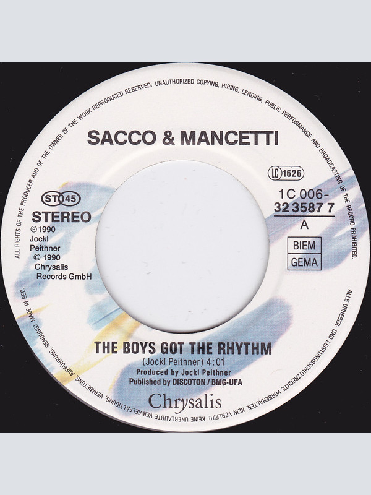 Vinyl / Sacco & Mancetti - The Boys Got The Rhythm