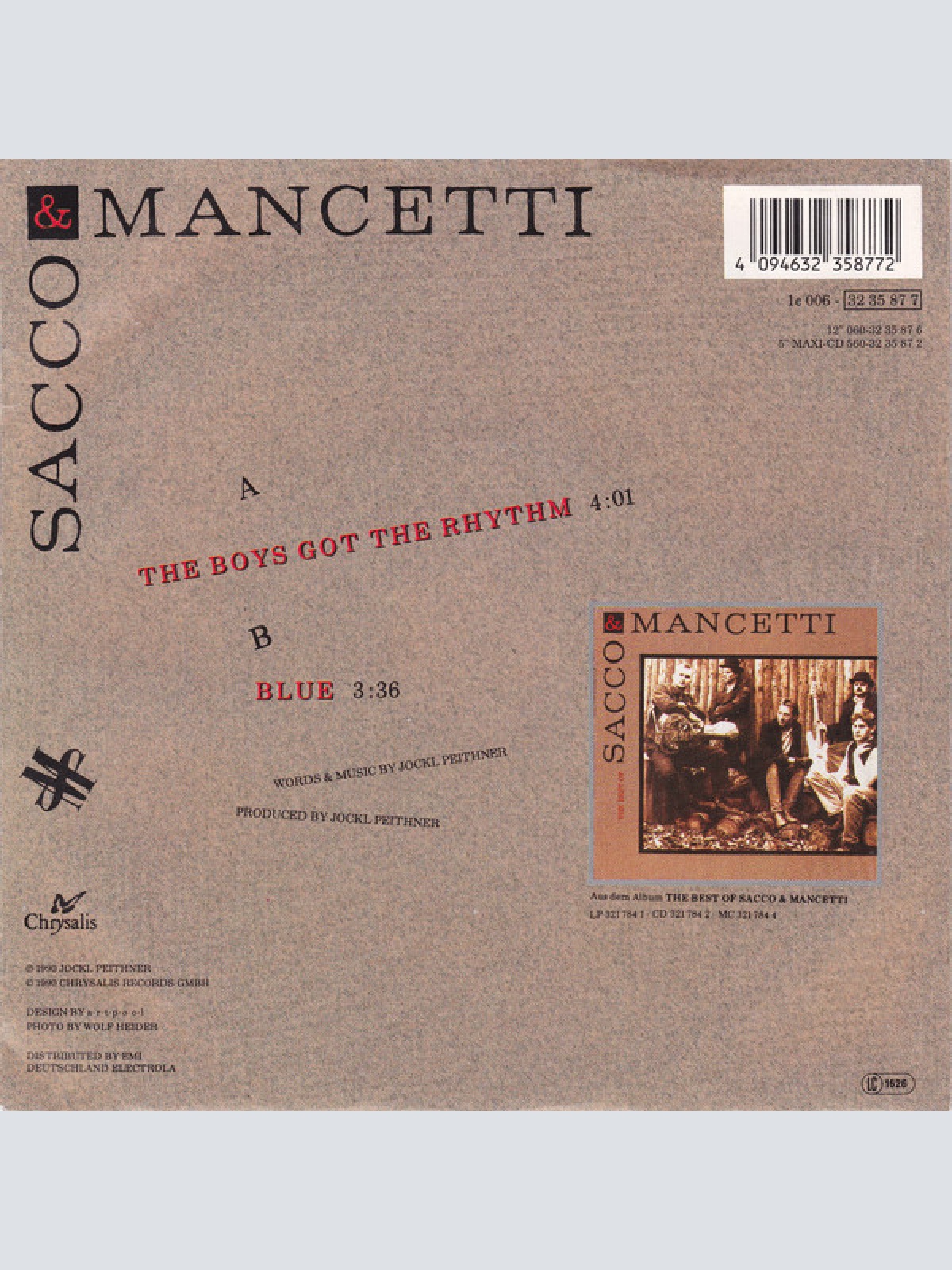 Vinyl / Sacco & Mancetti - The Boys Got The Rhythm