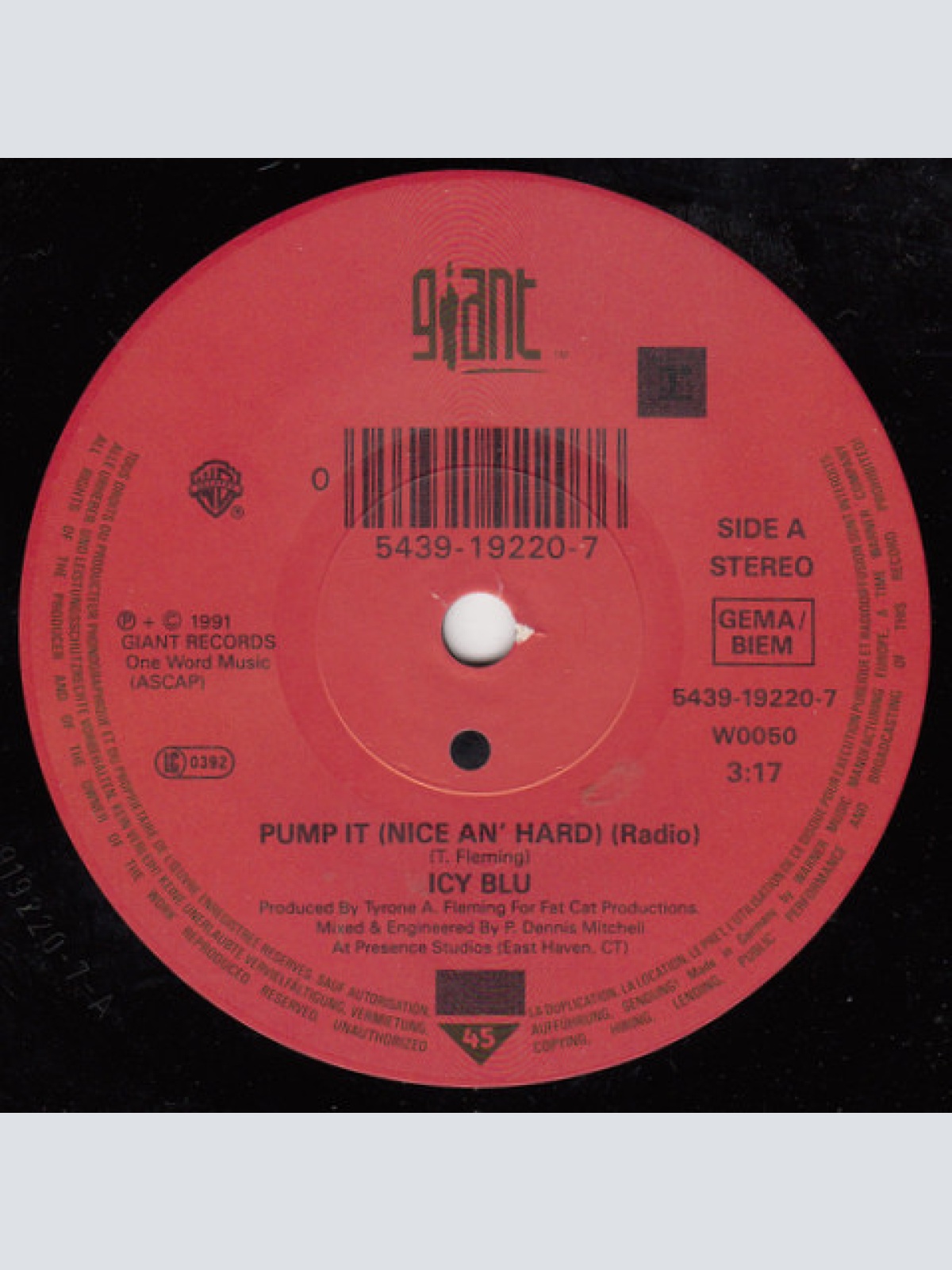 Vinyl / Icy Blu - Pump It Nice An' Hard